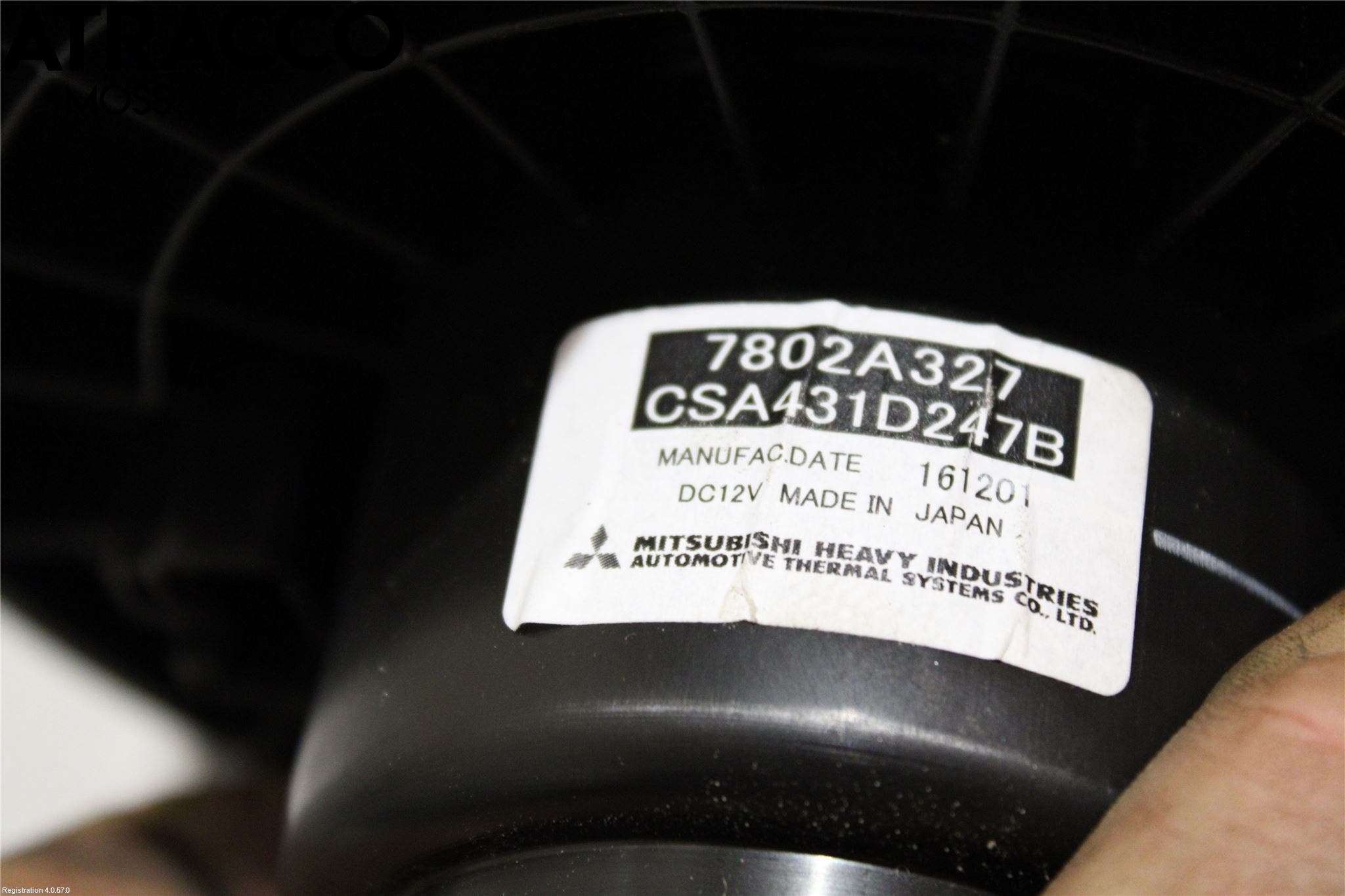 Mitsubishi OUTLANDER 13-21 Varme Ac Varmeapparatvifte