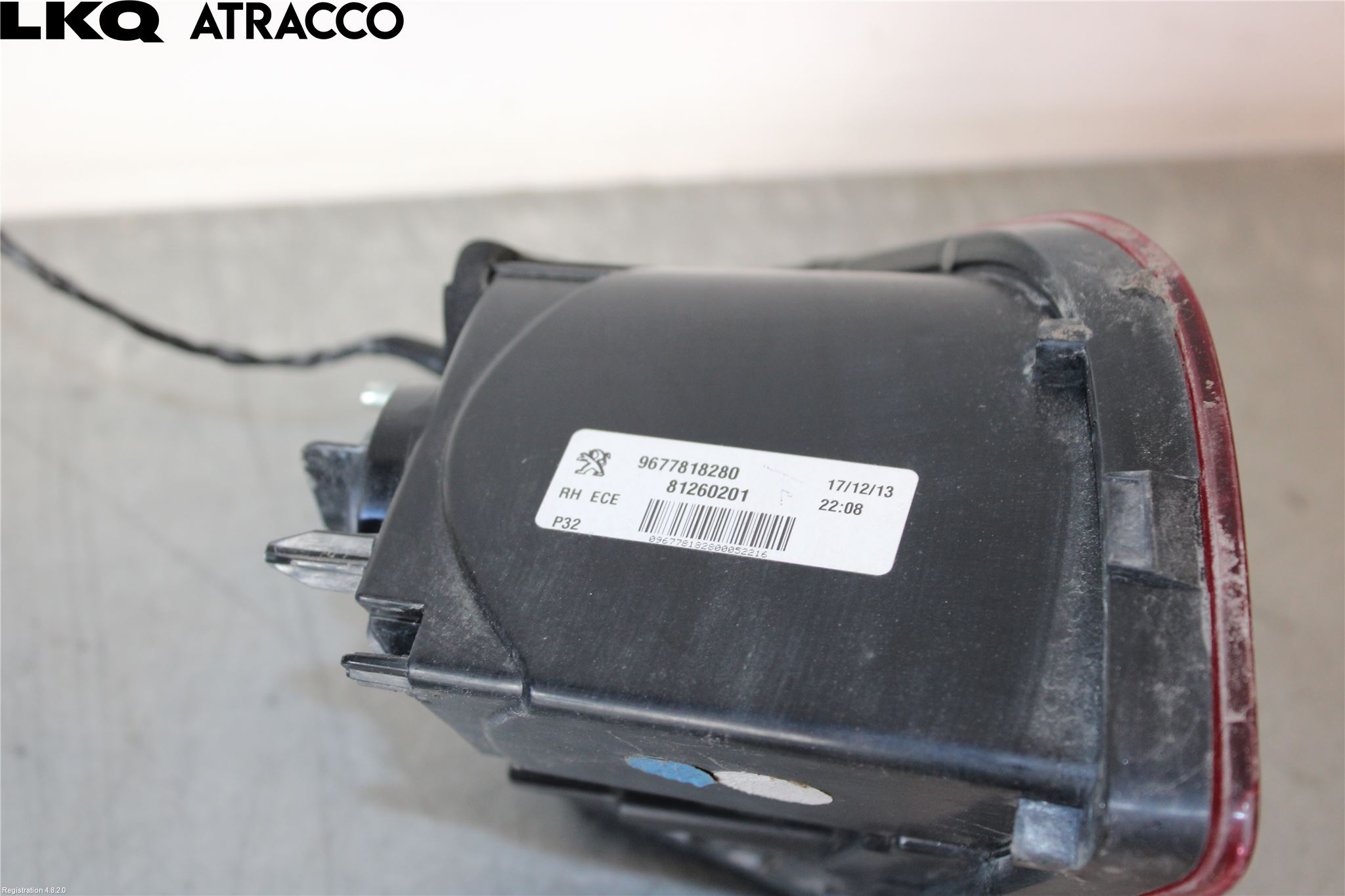 Peugeot 308 14-21 Baklykt Høyre  På Luke(Indre)