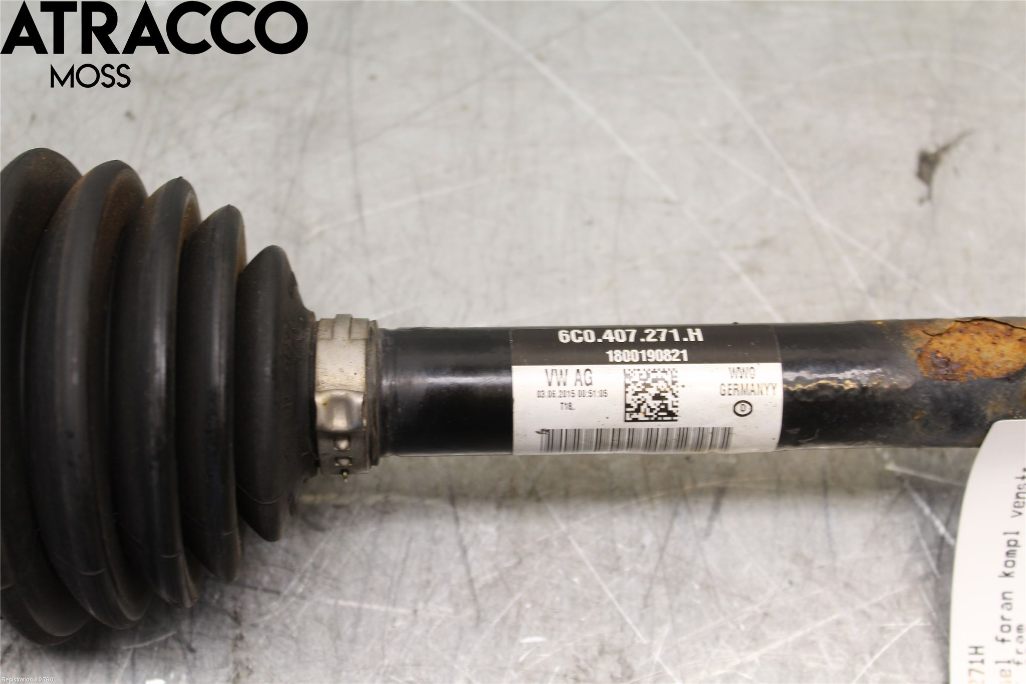 Volkswagen VW POLO 10-17 Drivaksel Foran Kompl Venstre