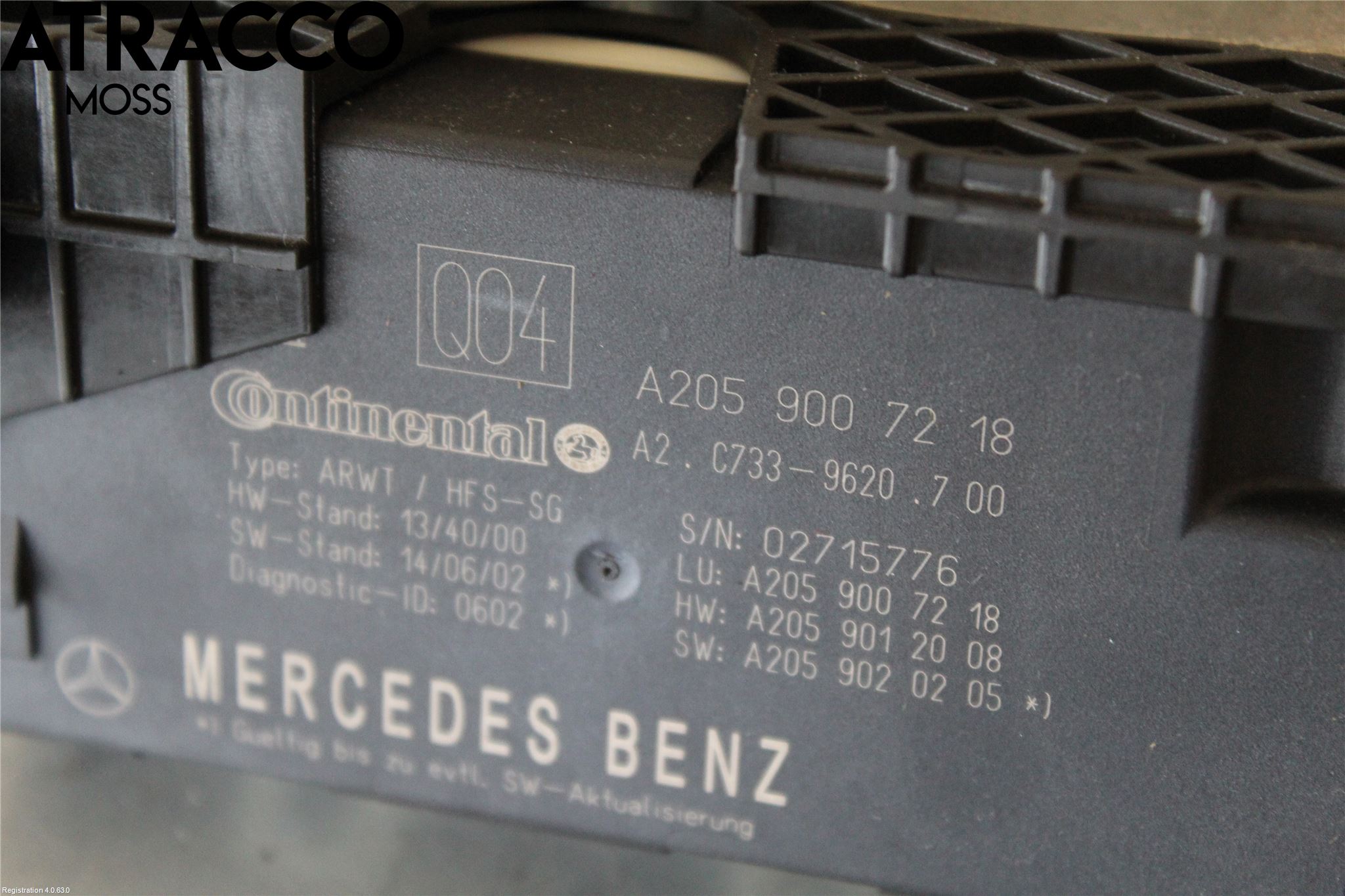 Mercedes-Benz MB C-KLASS (W205) 14-21 Styreenhet Bakluke