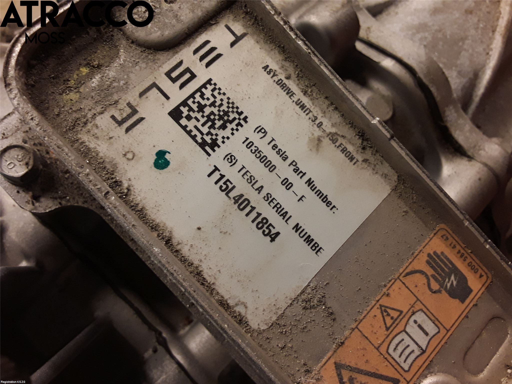 Tesla MODEL S 13- Motor Elektrisk Fram