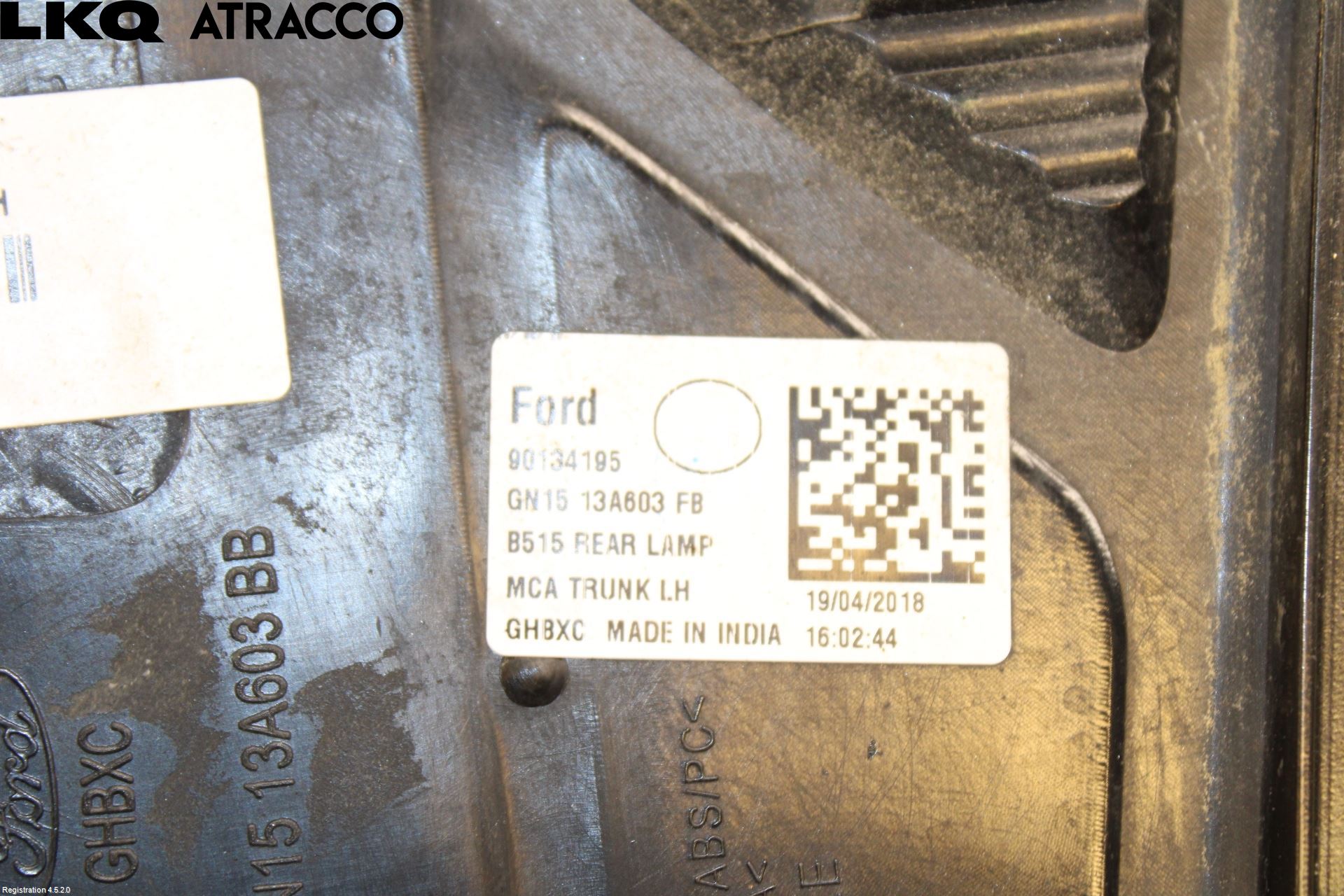 Ford ECOSPORT 17- Baklykt Venstre  På Luke(Indre