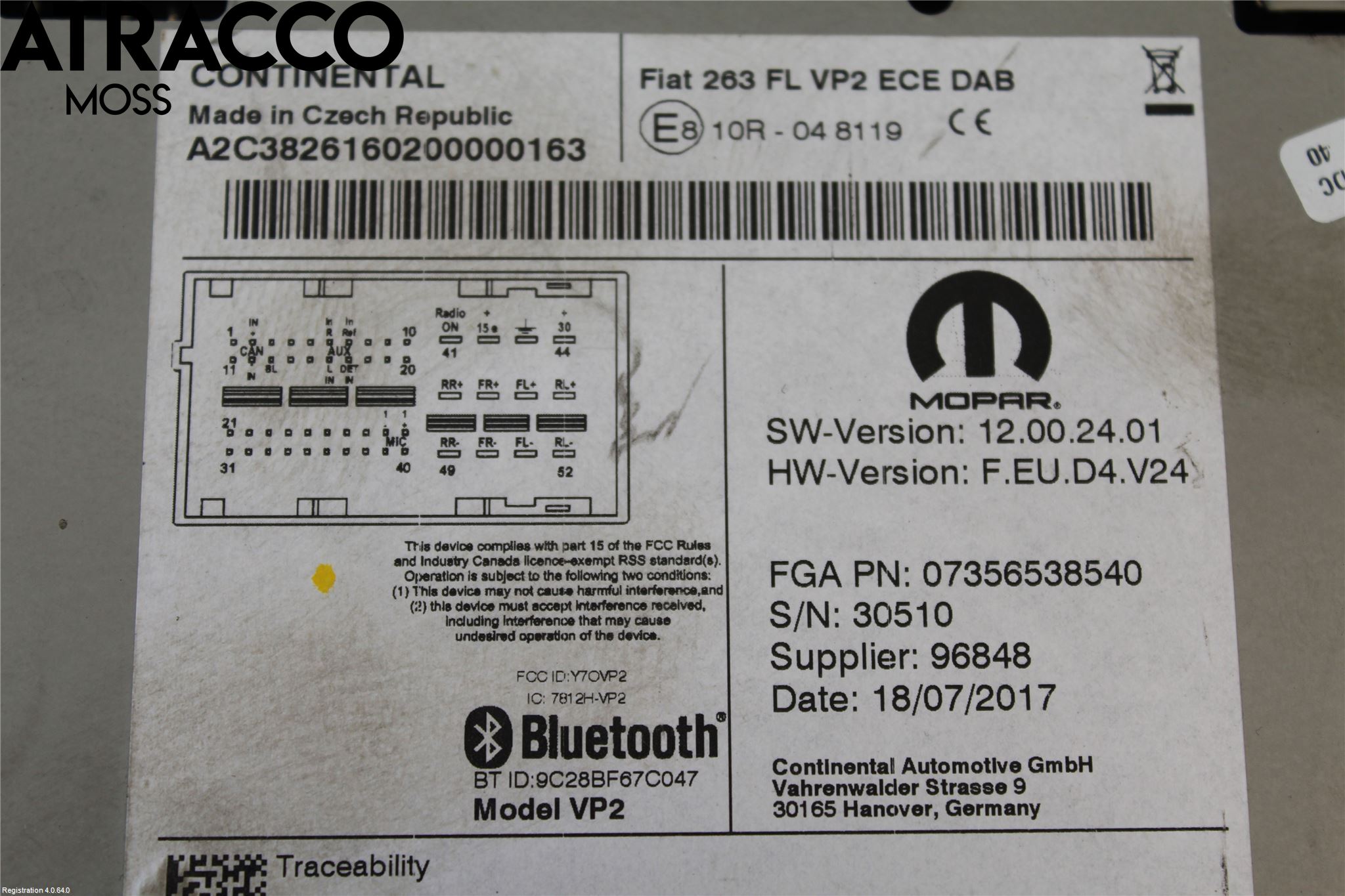 Fiat DOBLO CARGO Stereo Radio