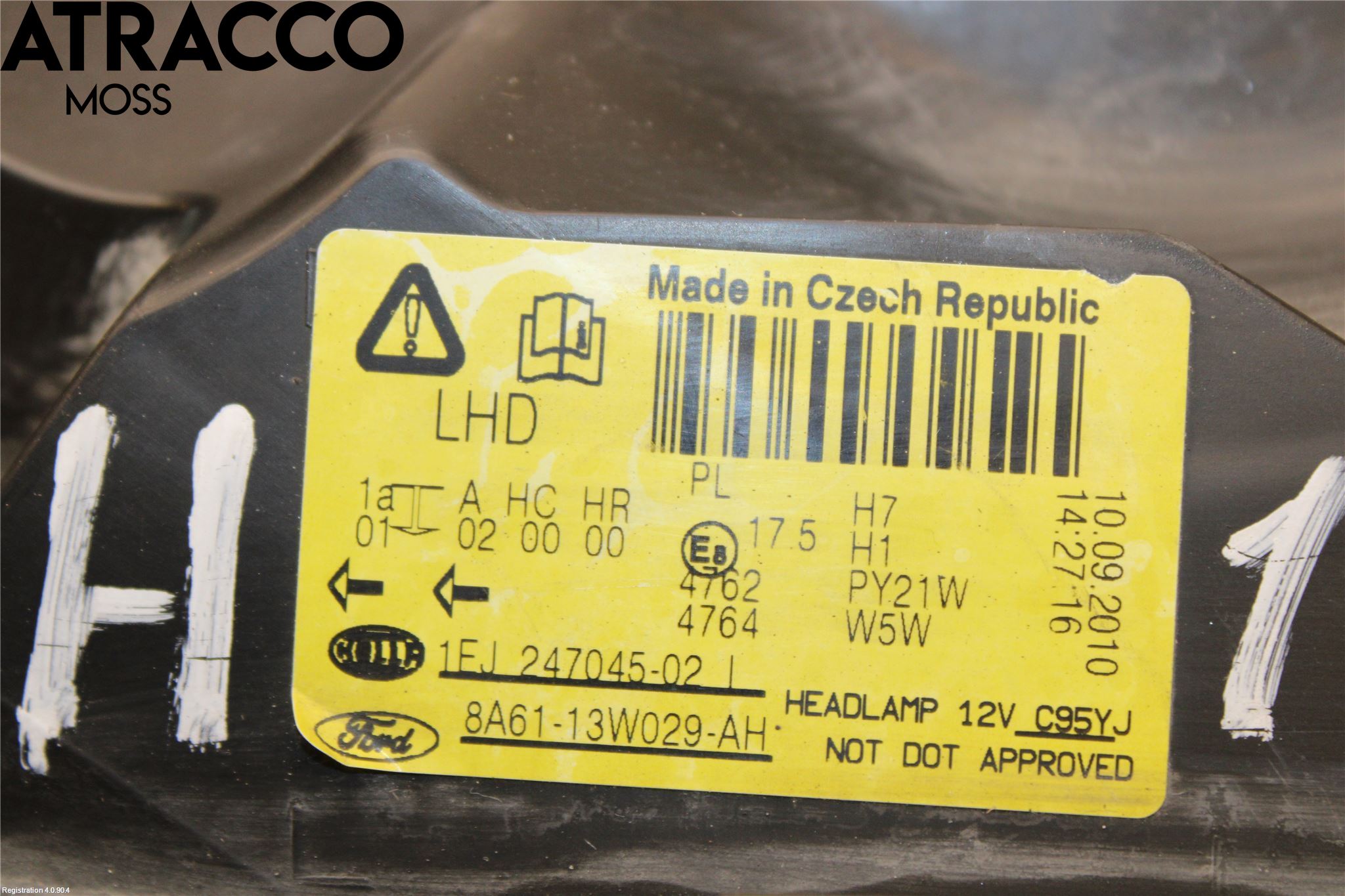 Ford FIESTA 09-12 Frontlykt Høyre