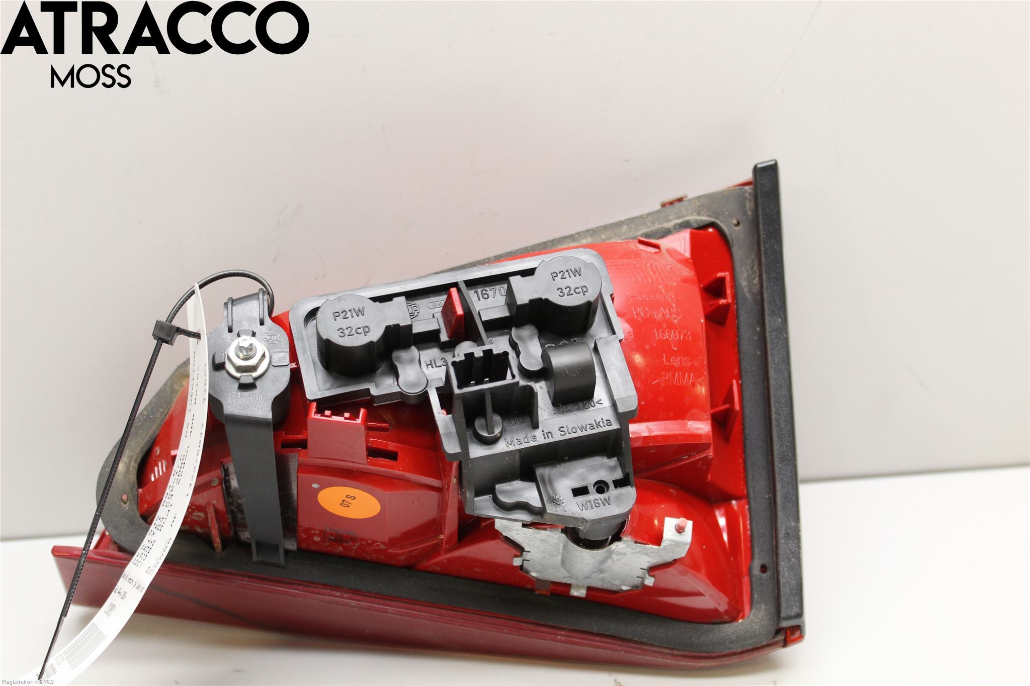 Audi A4/S4 08-11 Baklykt Venstre  På Luke(Indre