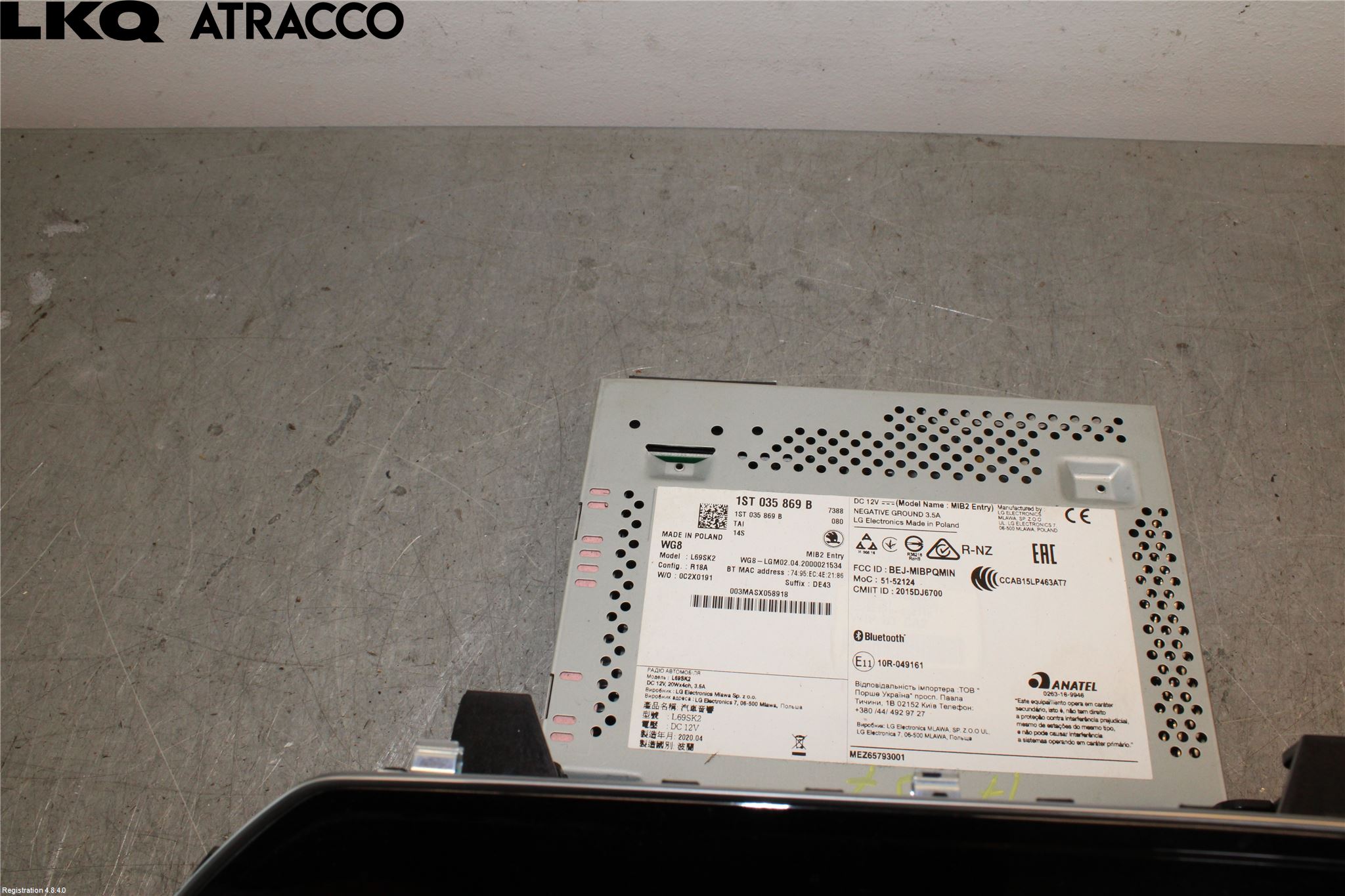 Skoda CITIGO / CITIGO E IV Stereo Radio