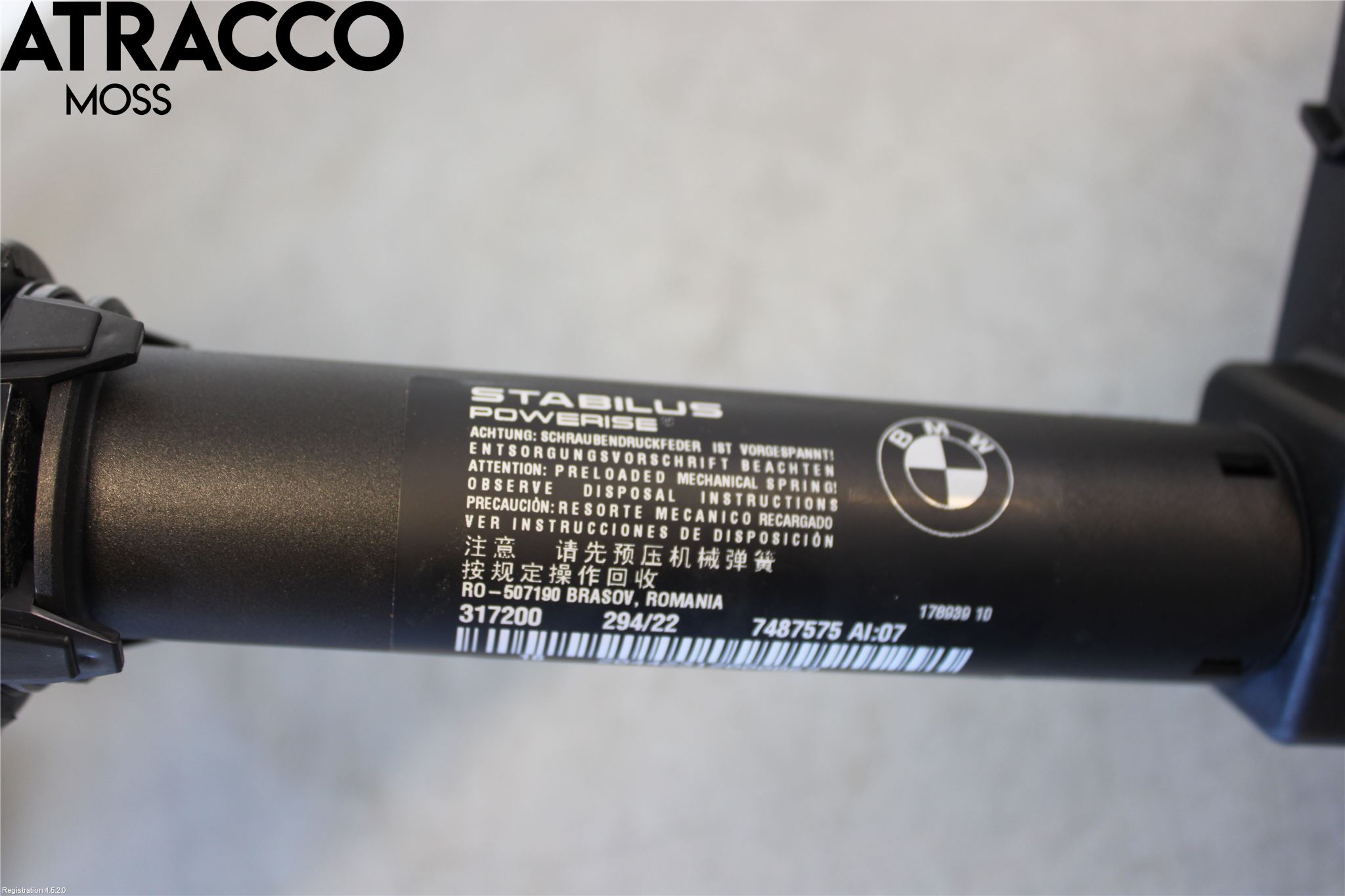 BMW 4/i4 G26 GRAN COUPÉ 21- Bakluke Demper-Gassfjær