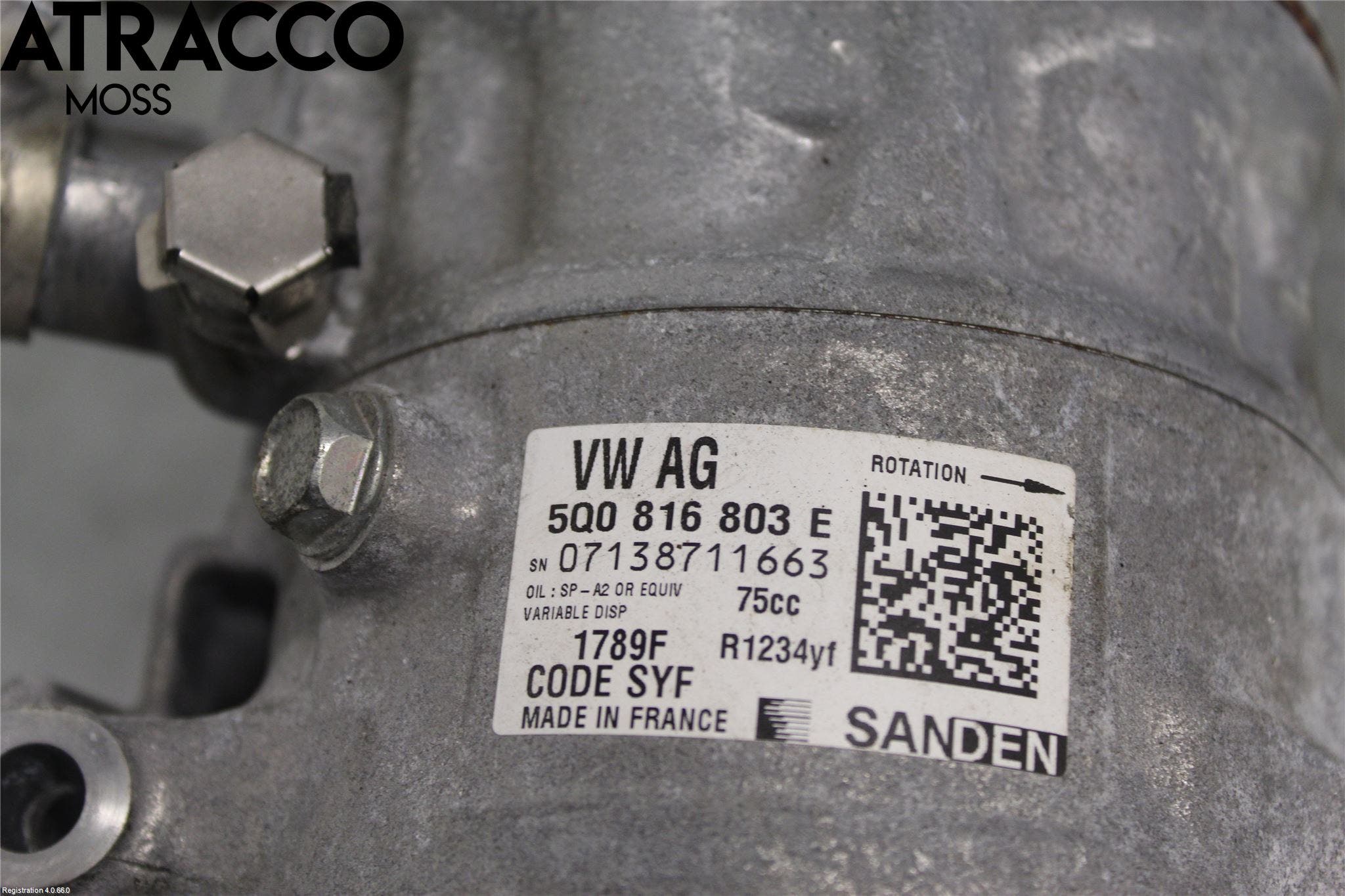 Audi A1/S1 11-18 Varme Ac Kompressor