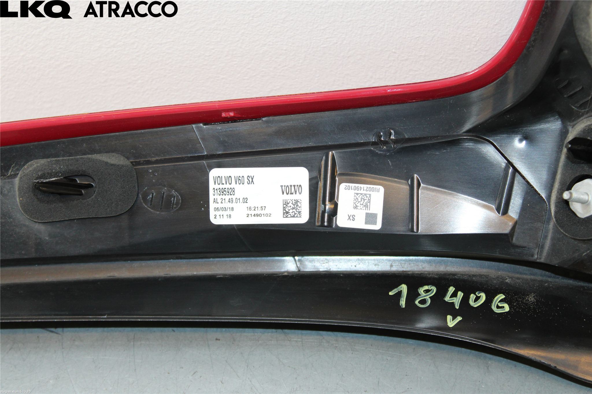 Volvo V60 14-18 Baklykt Venstre