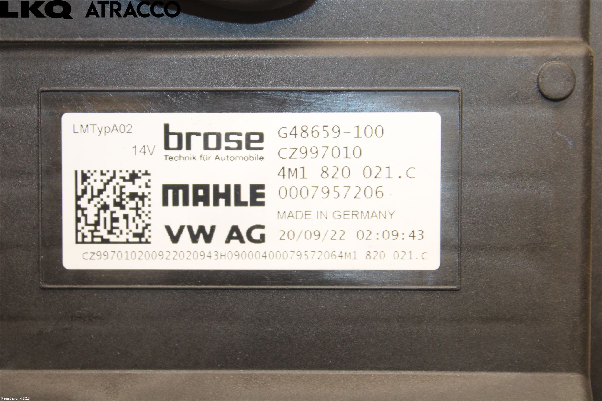 Audi E-TRON, S GE 19- Varmeapparat Viftemotor