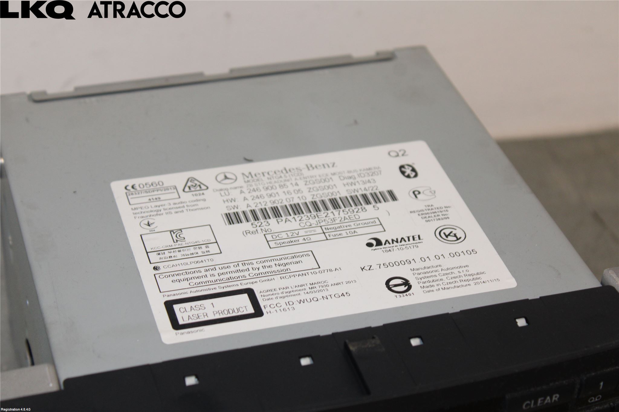 Mercedes-Benz MB A-KLASS (W176) 13-18 Stereo Radio Med Cd