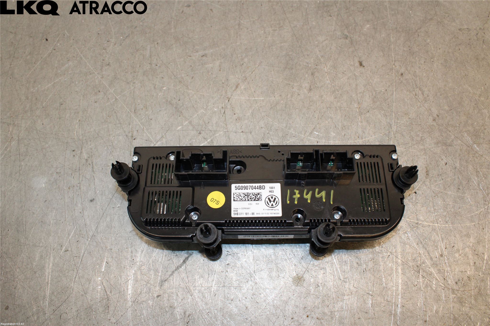 Volkswagen VW GOLF / E-GOLF VII 13-20 Varme Ac Betjening-Display