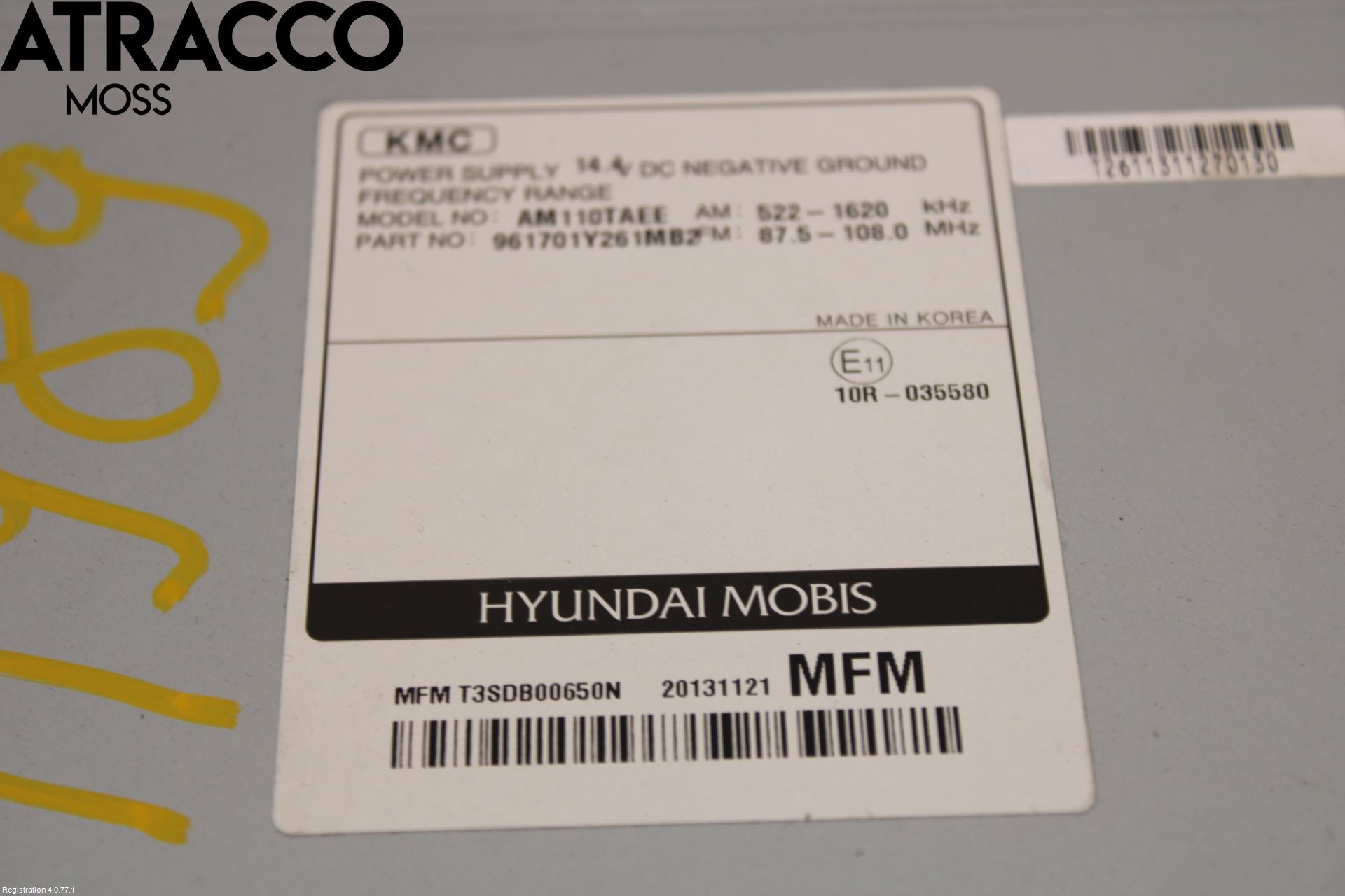 Kia PICANTO 12-17 Stereo Radio Med Cd