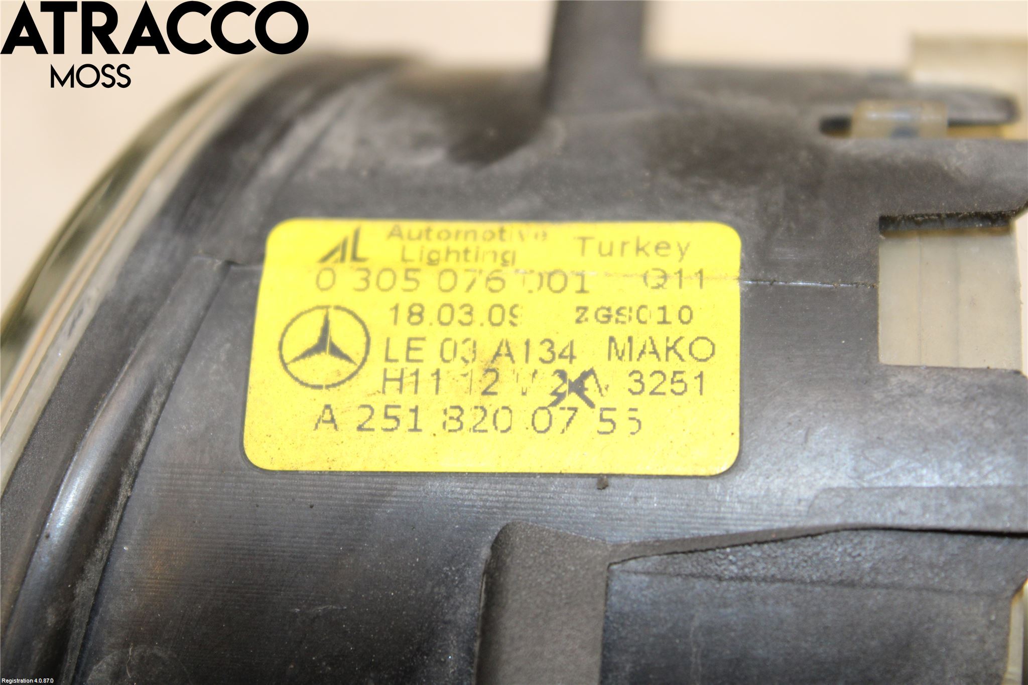 Mercedes-Benz MB B-KLASS (W245) 05-12 Frontlykt-Kurve-Tåkelys