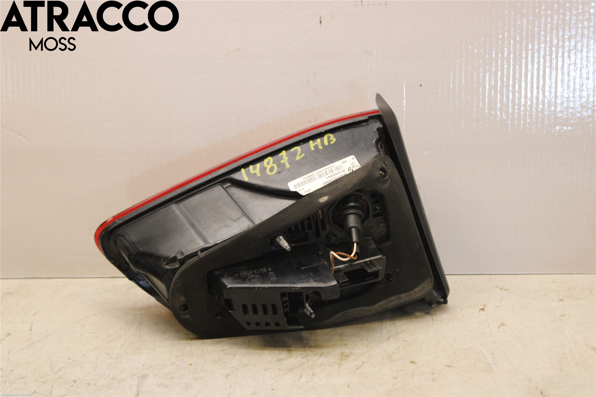 Volkswagen VW GOLF / E-GOLF VII 13-20 Baklykt Høyre  På Luke(Indre)