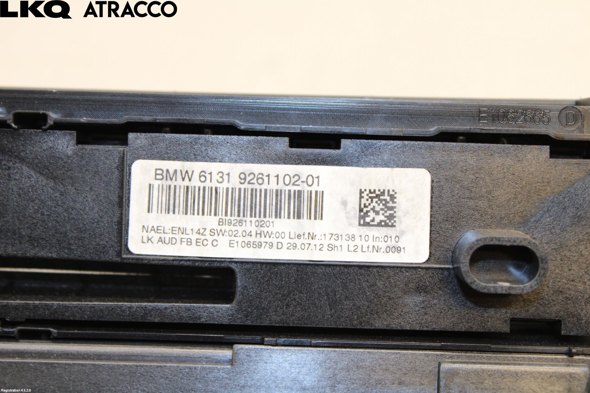 BMW 1 F20/F21 11-19 Varme Ac Betjening-Display