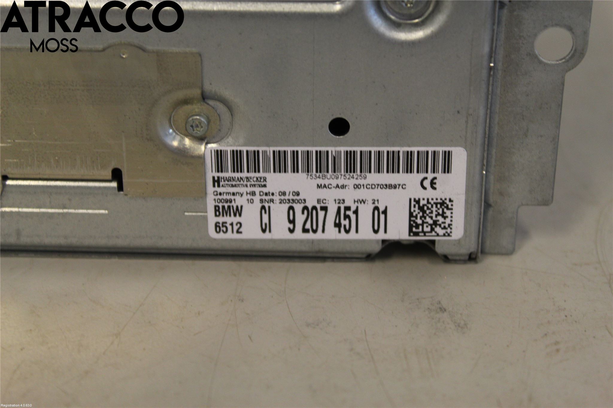 BMW 7 F01/02/03/04 09-15 Stereo Radio Med Cd