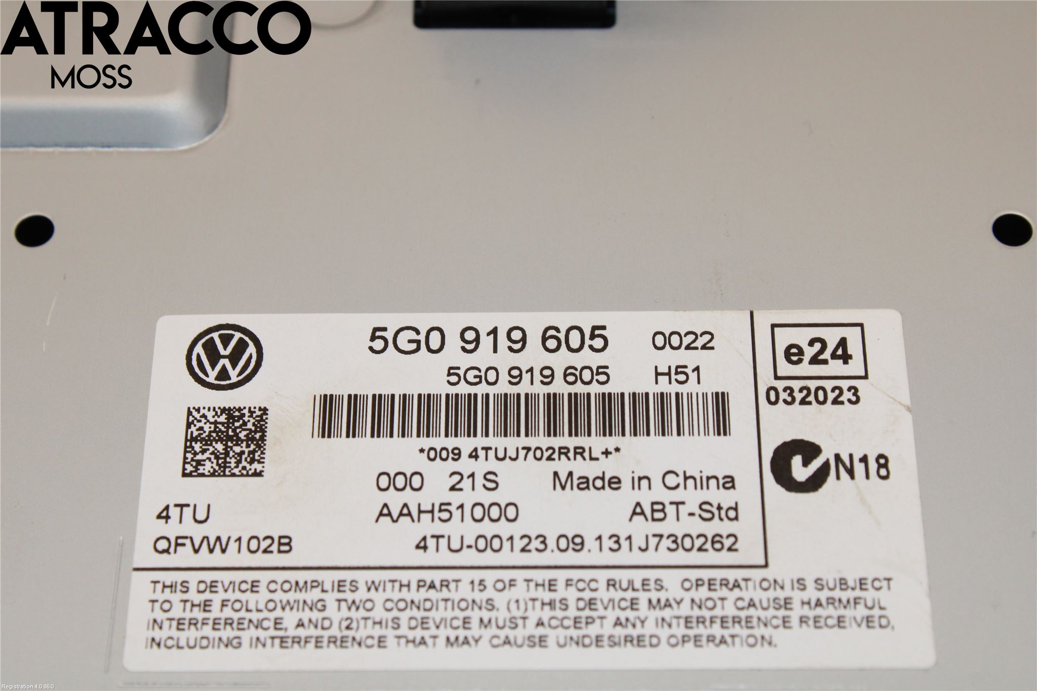 Volkswagen VW GOLF / E-GOLF VII 13-20 Multifunktionsdisplay