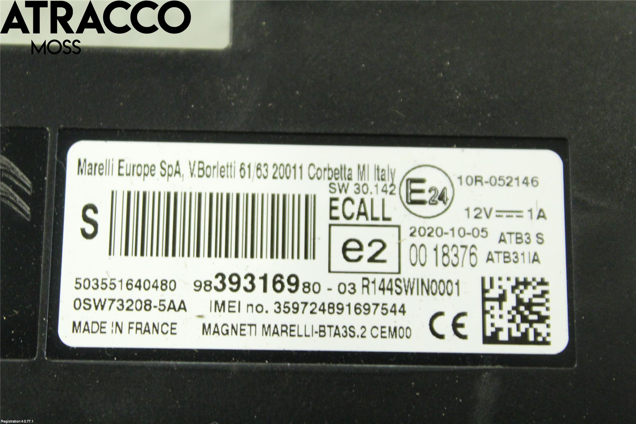 Peugeot 2008/E-2008 20- Styreenhet Øvrig