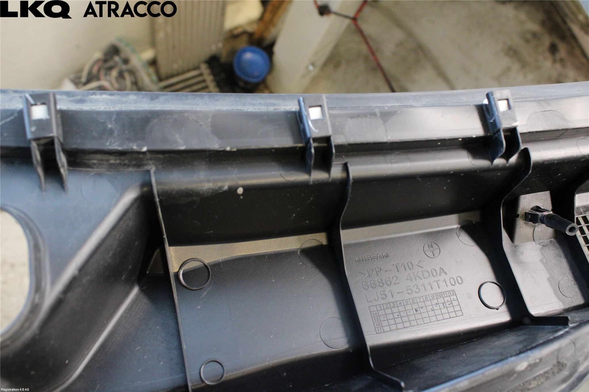 Nissan NAVARA 05-16 Visker Deksel-Grill-Under Frr