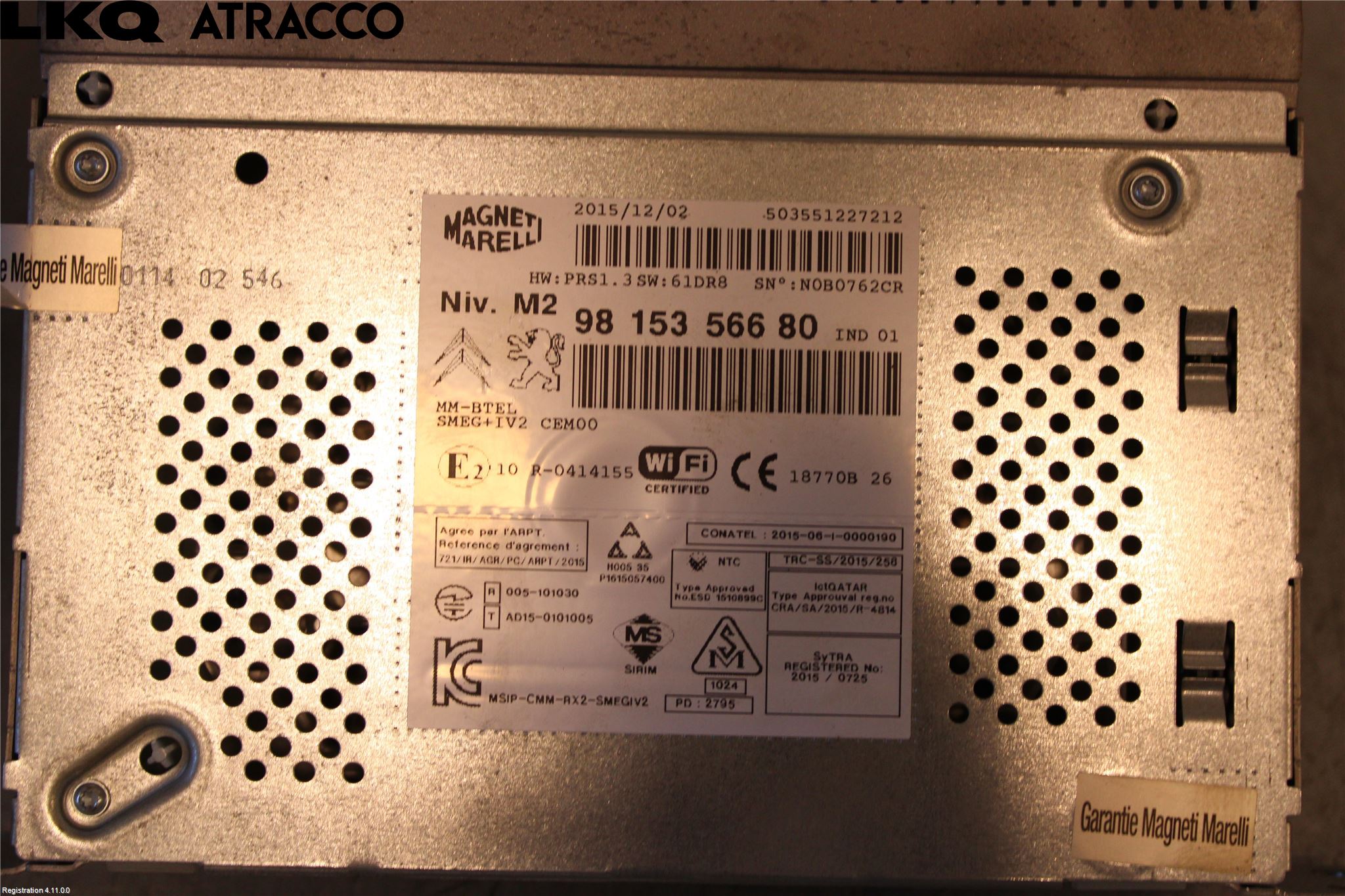 Peugeot 208 12-15 Stereo Radio