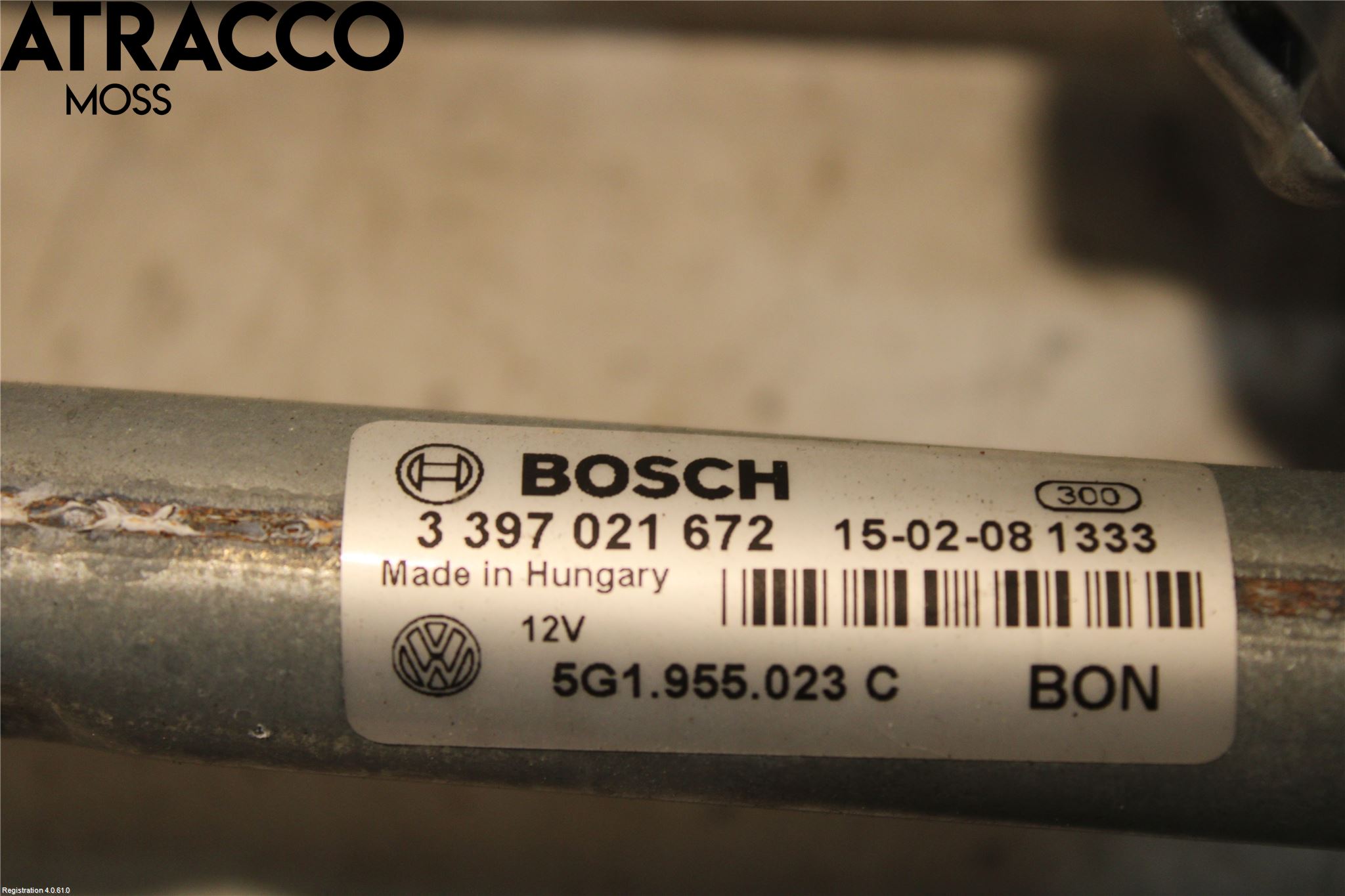 Volkswagen VW GOLF / E-GOLF VII 13-20 Viskeroverføring Frontrute