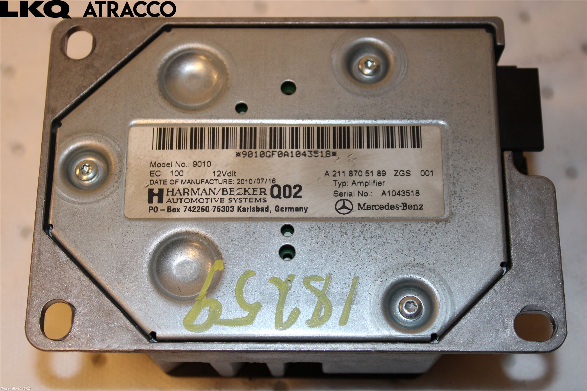 Mercedes-Benz MB E-KLASS (W212) 09-16 Stereo Forsterker