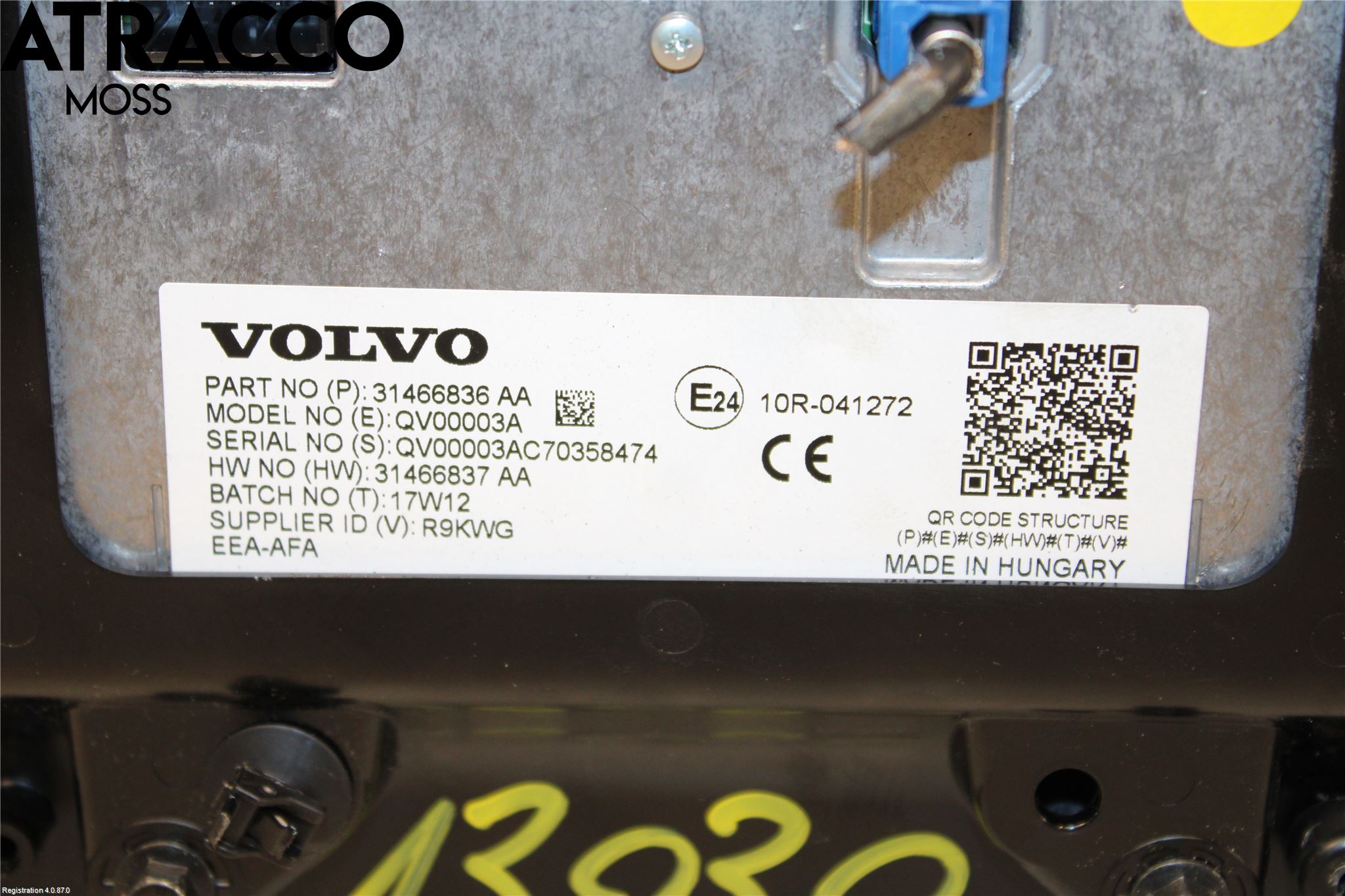 Volvo S90 17->> Multifunktionsdisplay