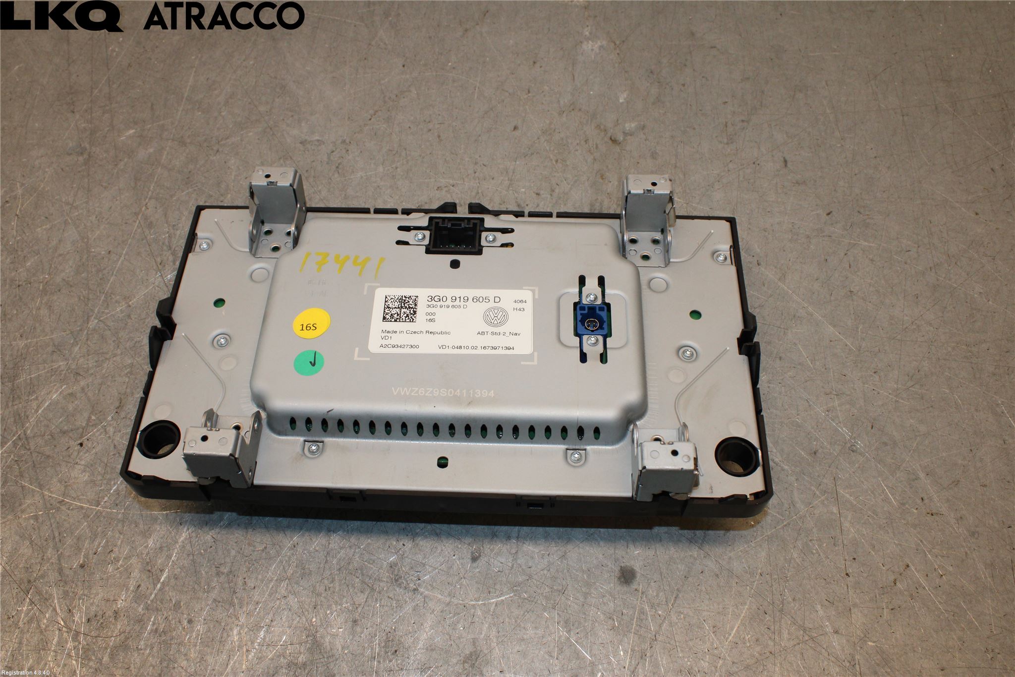 Volkswagen VW GOLF / E-GOLF VII 13-20 Multifunktionsdisplay