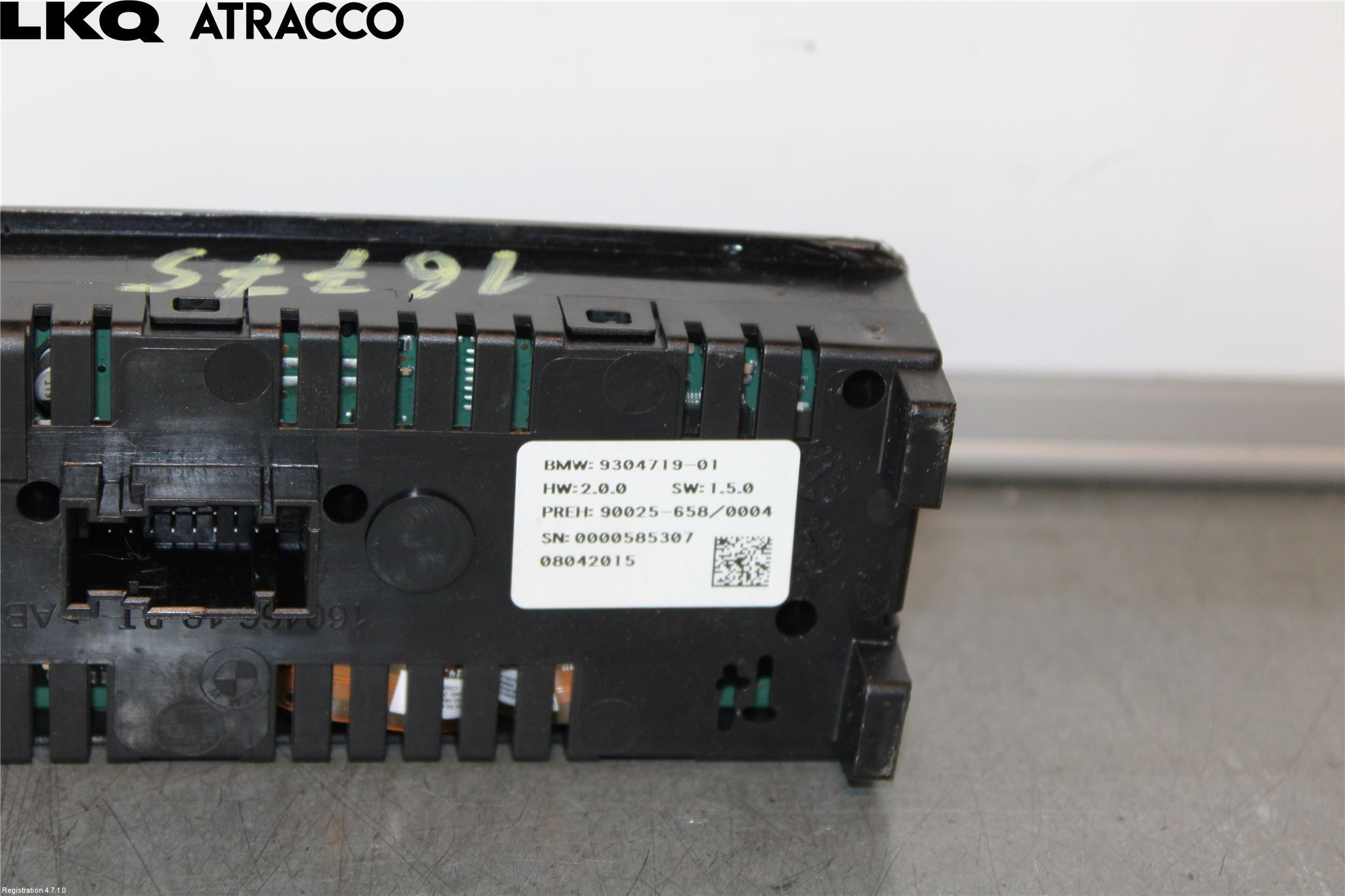 BMW 5 F10/F11/F18 09-17 Varme Ac Betjening-Display