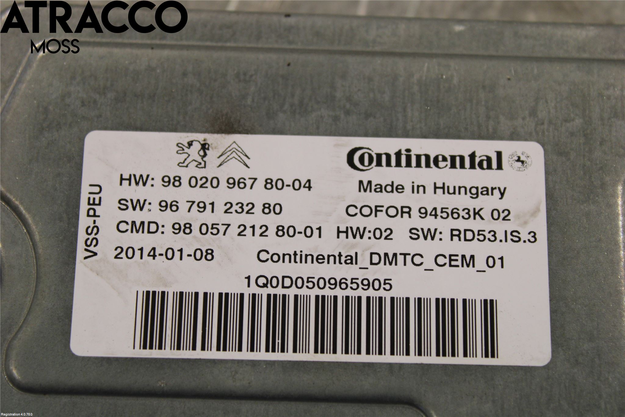 Citroen BERLINGO 08-18 Styreenhet Øvrig