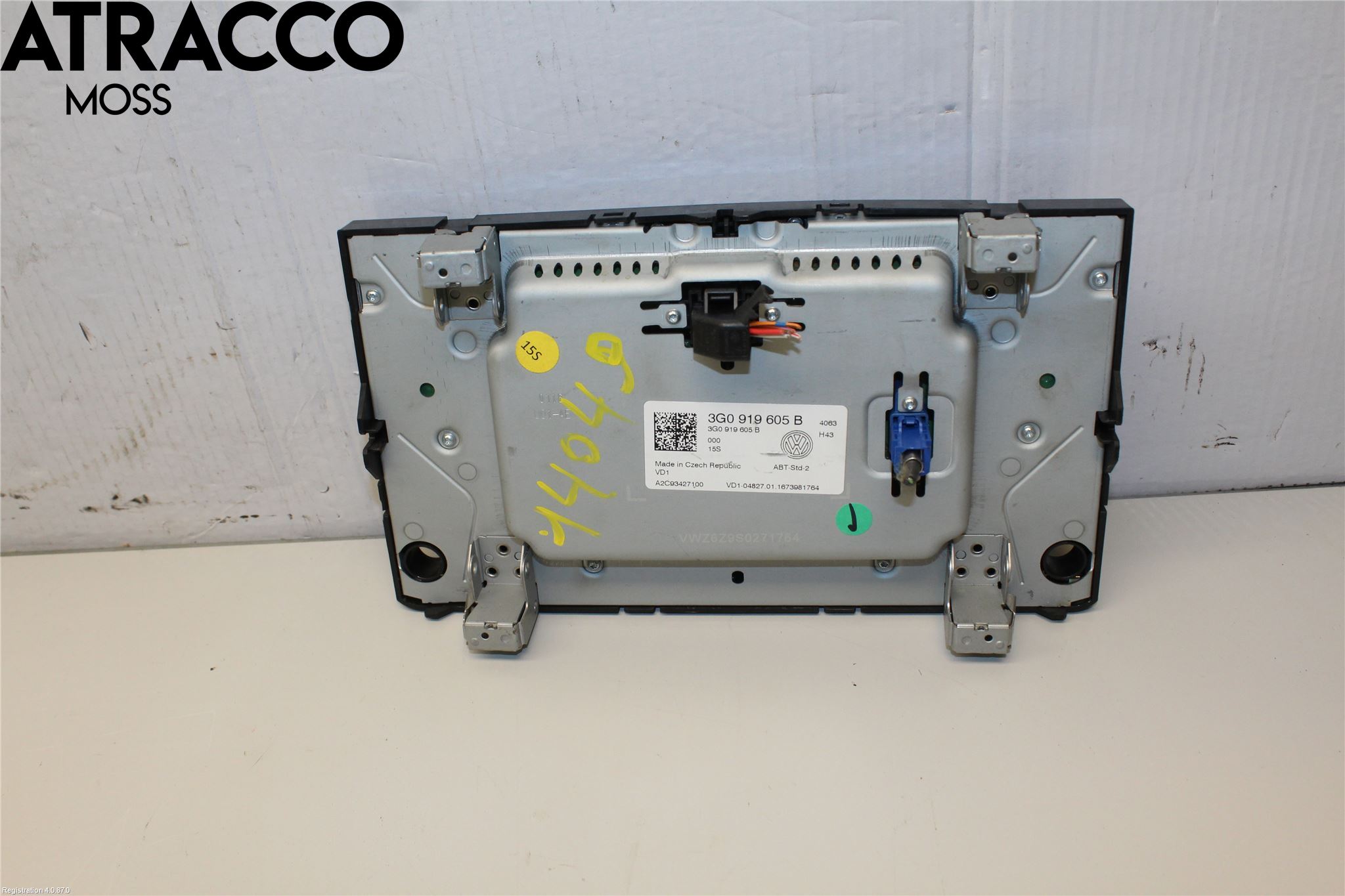 Volkswagen VW GOLF / E-GOLF VII 13-20 Multifunktionsdisplay