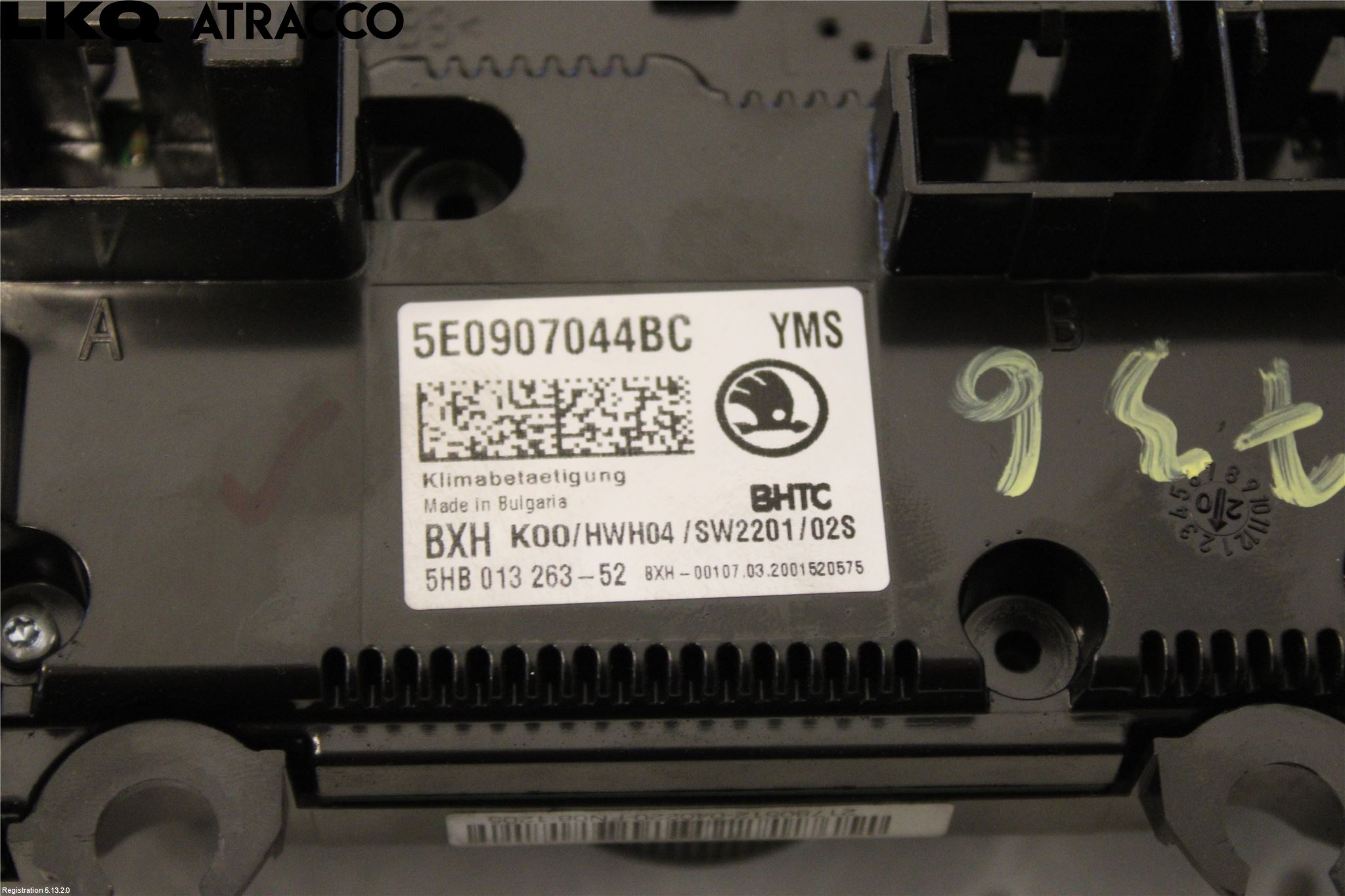 Skoda OCTAVIA (5E) 13-20 Varme Ac Betjening-Display