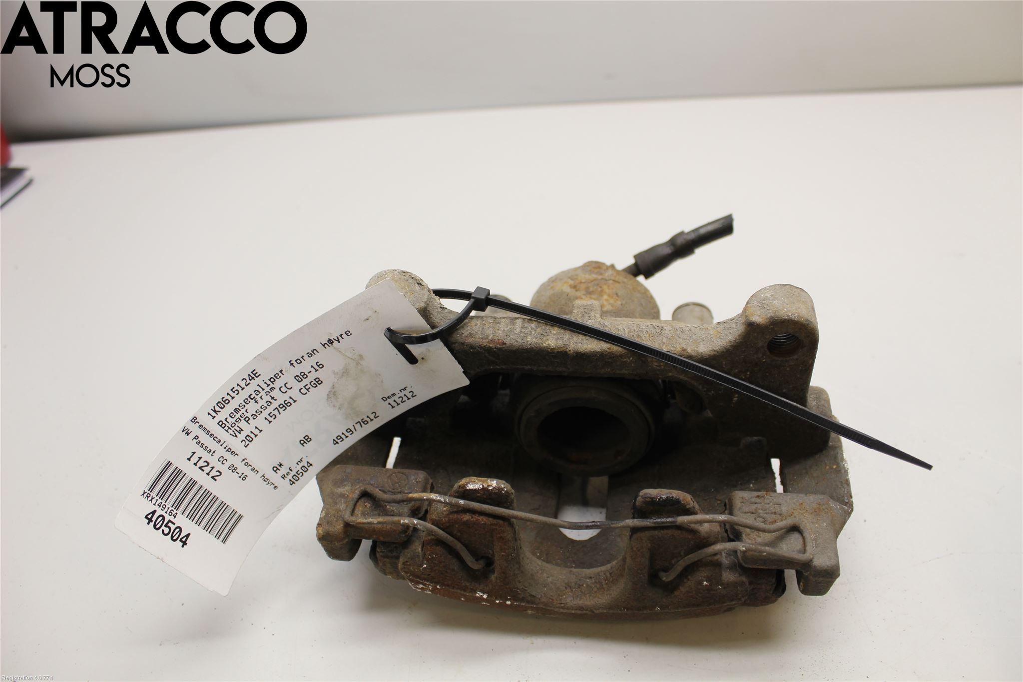 Volkswagen VW PASSAT CC 08-16 Bremsecaliper Foran Høyre