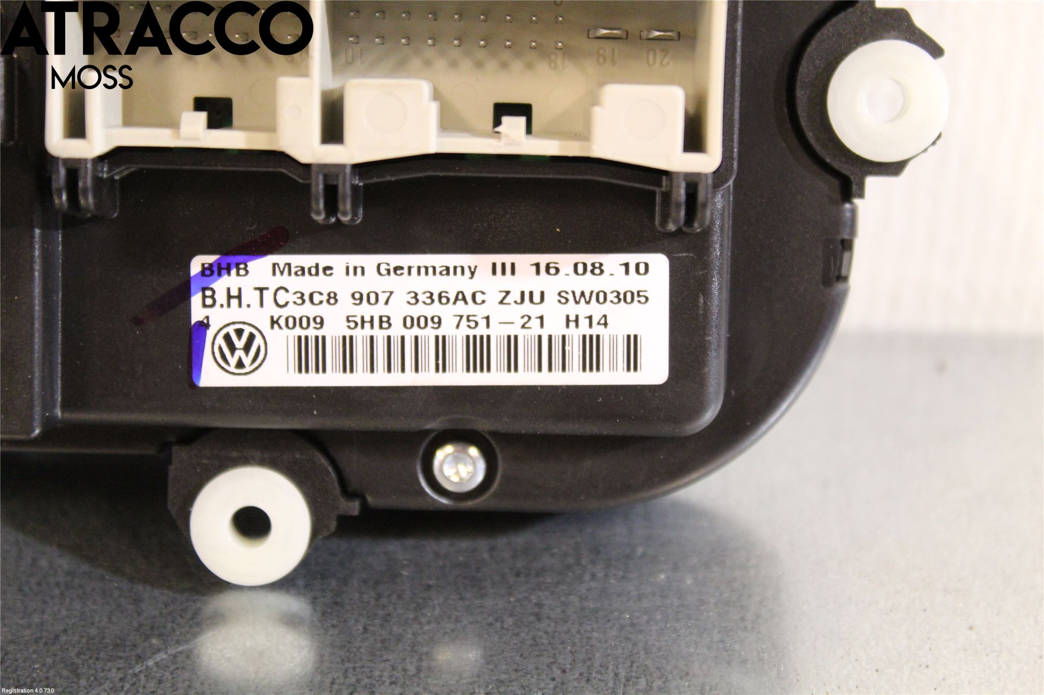 Volkswagen VW GOLF VI 09-13 Varme Ac Betjening-Display