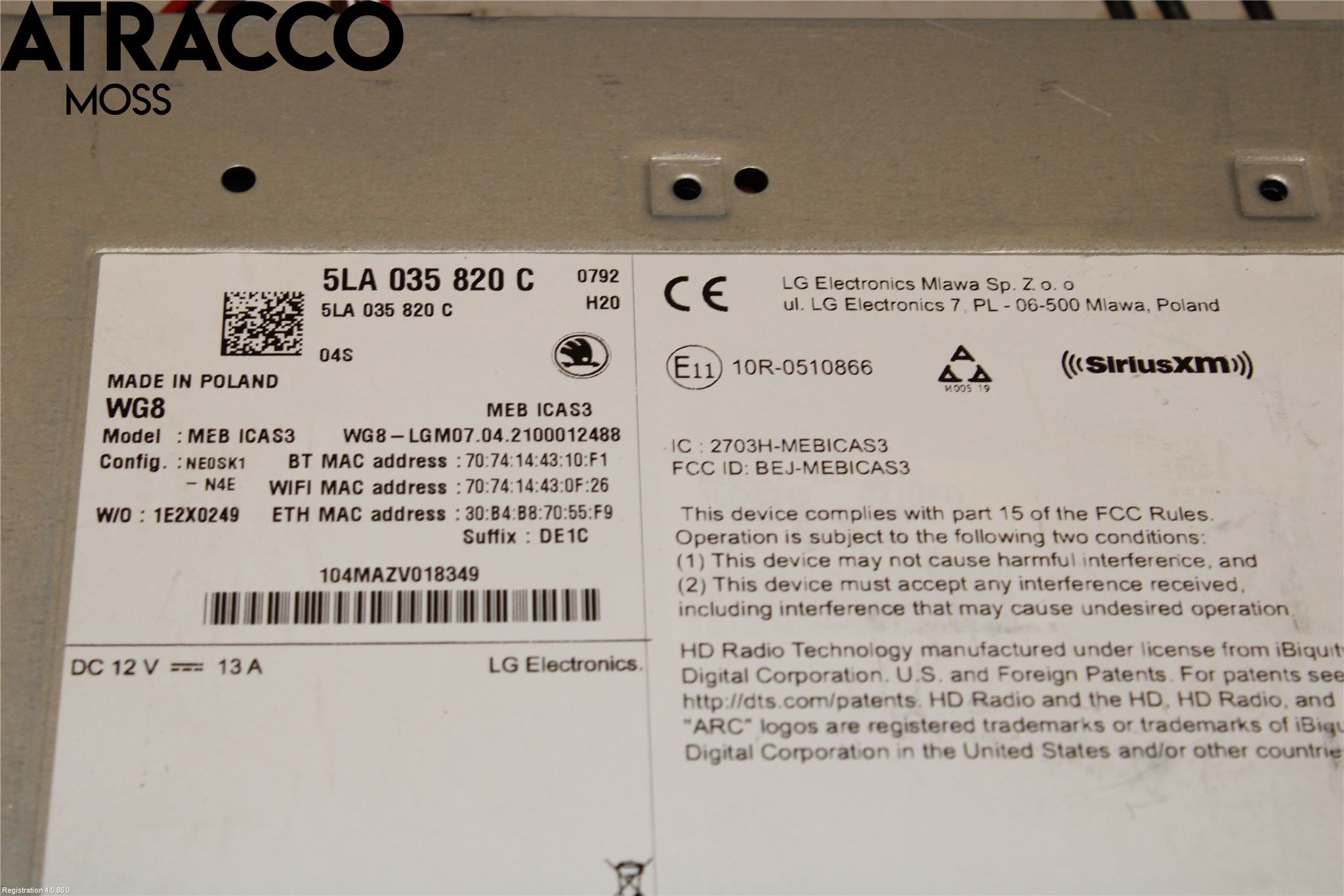 Skoda ENYAQ iV 21- Stereo Radio