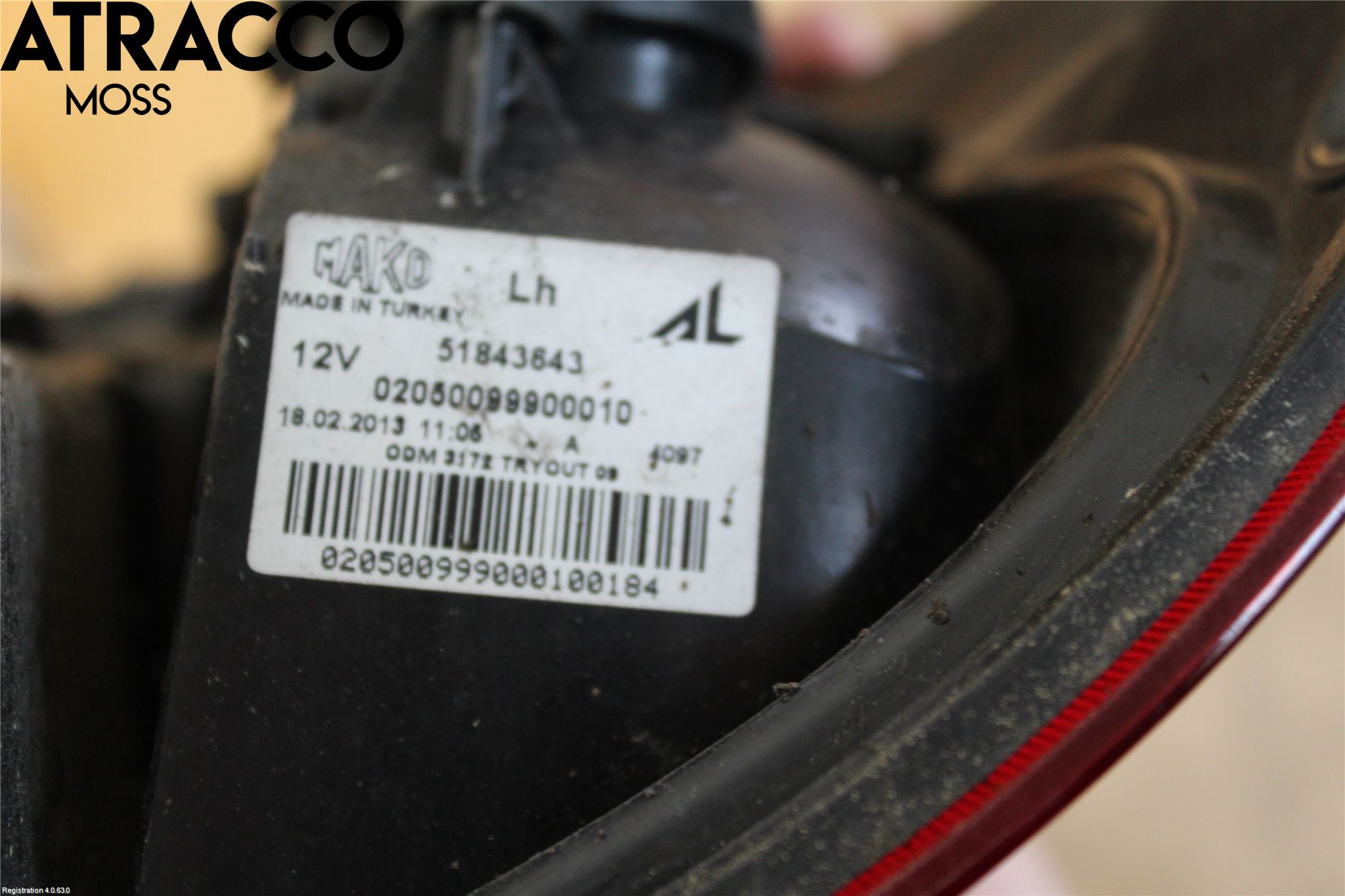 Fiat PANDA 12- Baklykt Venstre