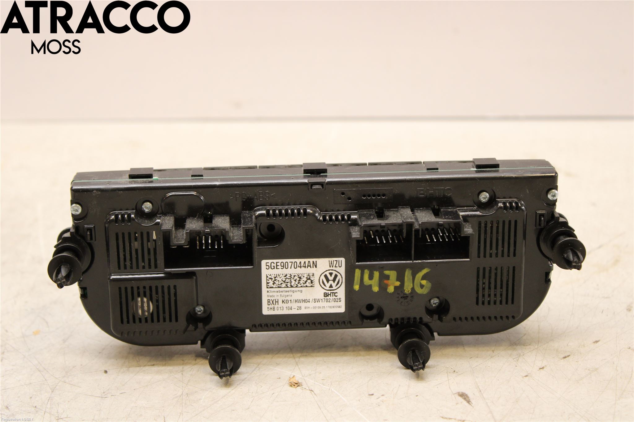 Volkswagen VW GOLF / E-GOLF VII 13-20 Varme Ac Betjening-Display