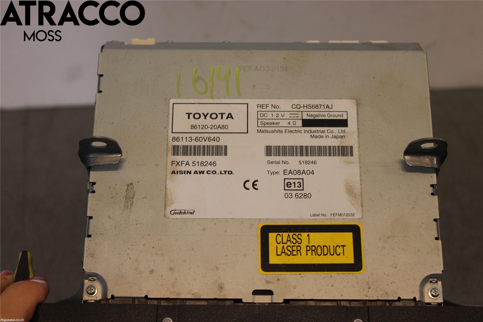 Toyota AVENSIS 09-15 Stereo Radio Med Cd