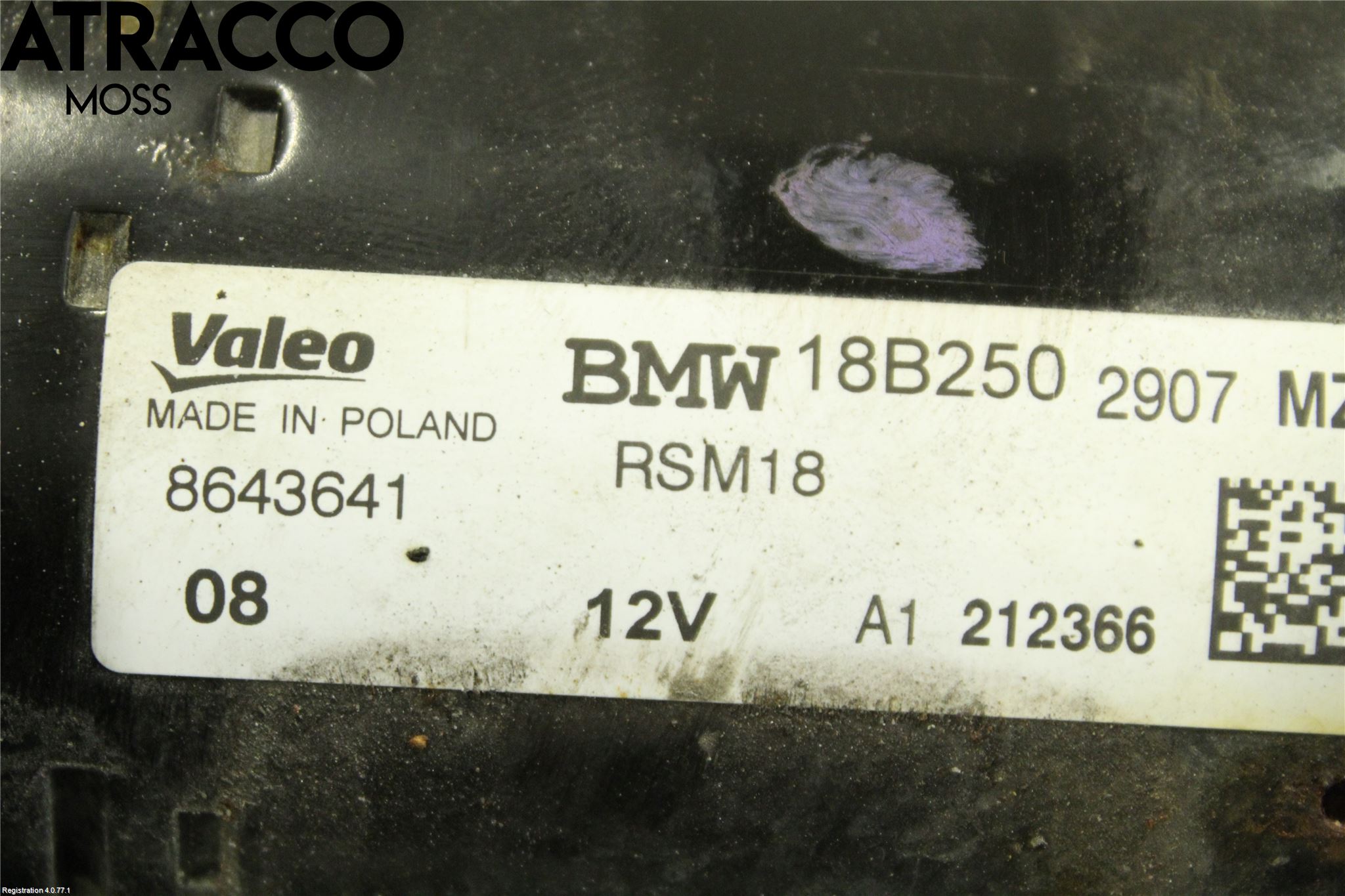 BMW 3 F30/F31/F80 12-19 Startmotor