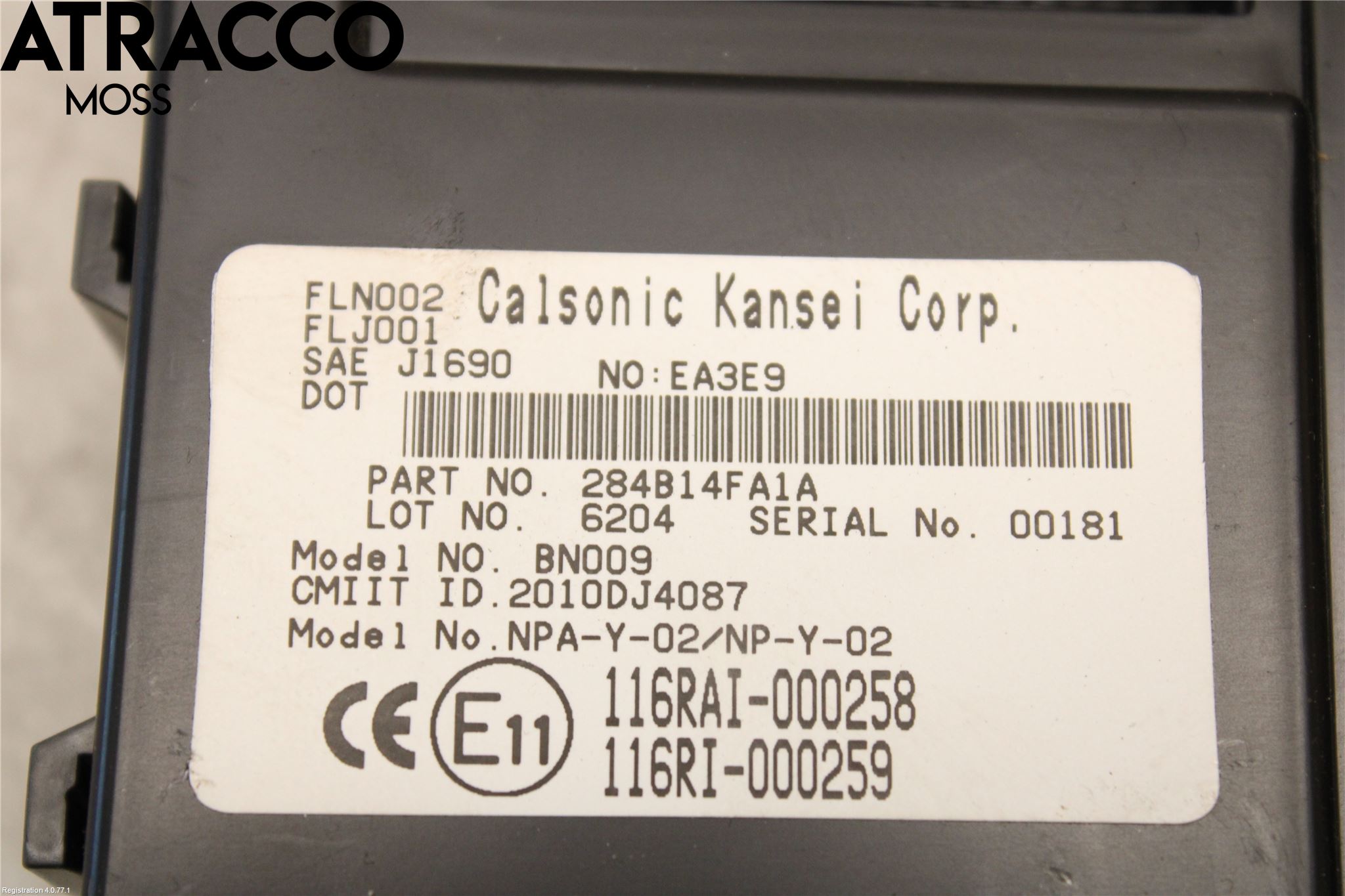 Nissan E-NV200/EVALIA Styreenhet Øvrig