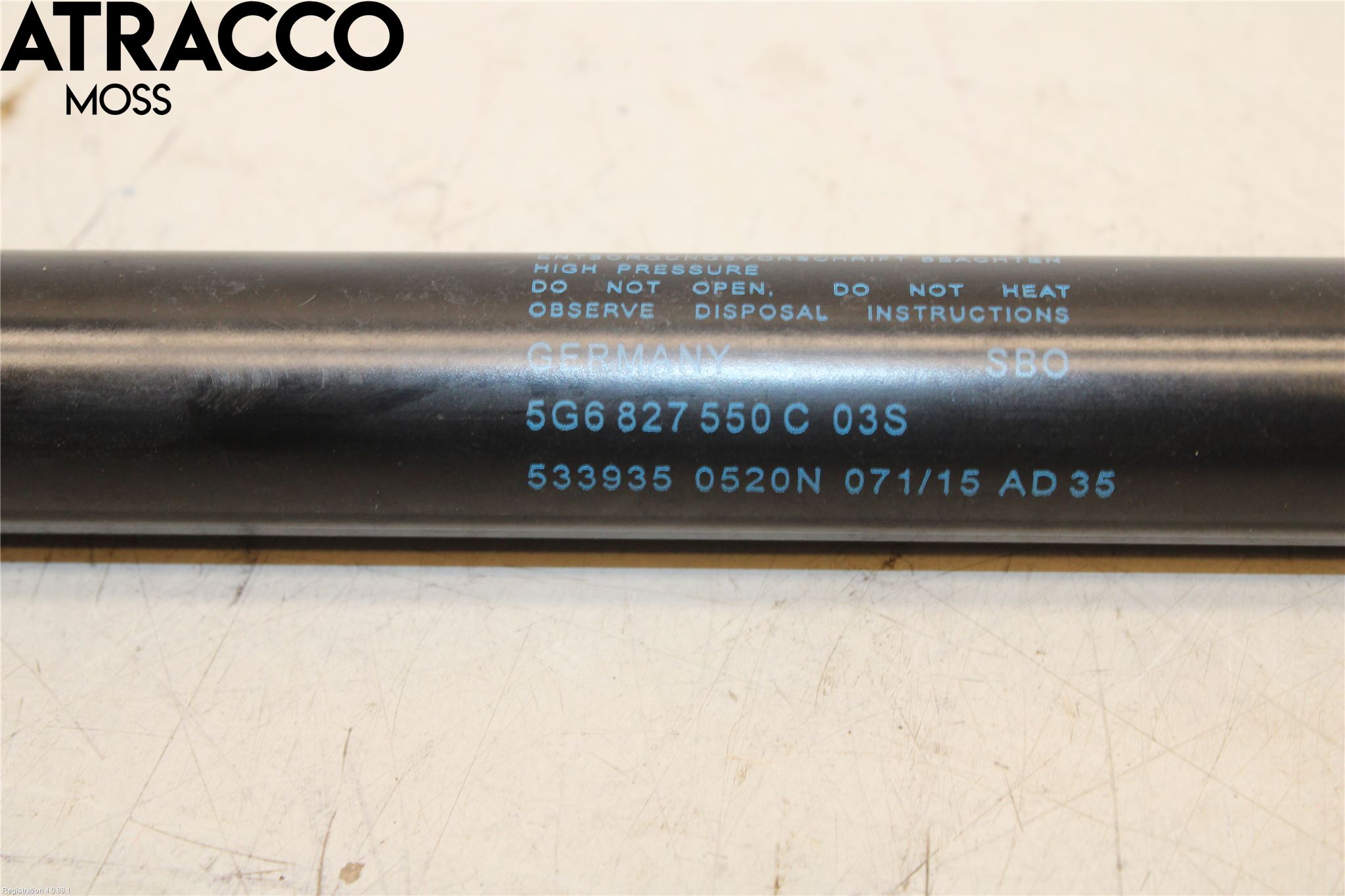 Volkswagen VW GOLF / E-GOLF VII 13-20 Bakluke Demper-Gassfjær