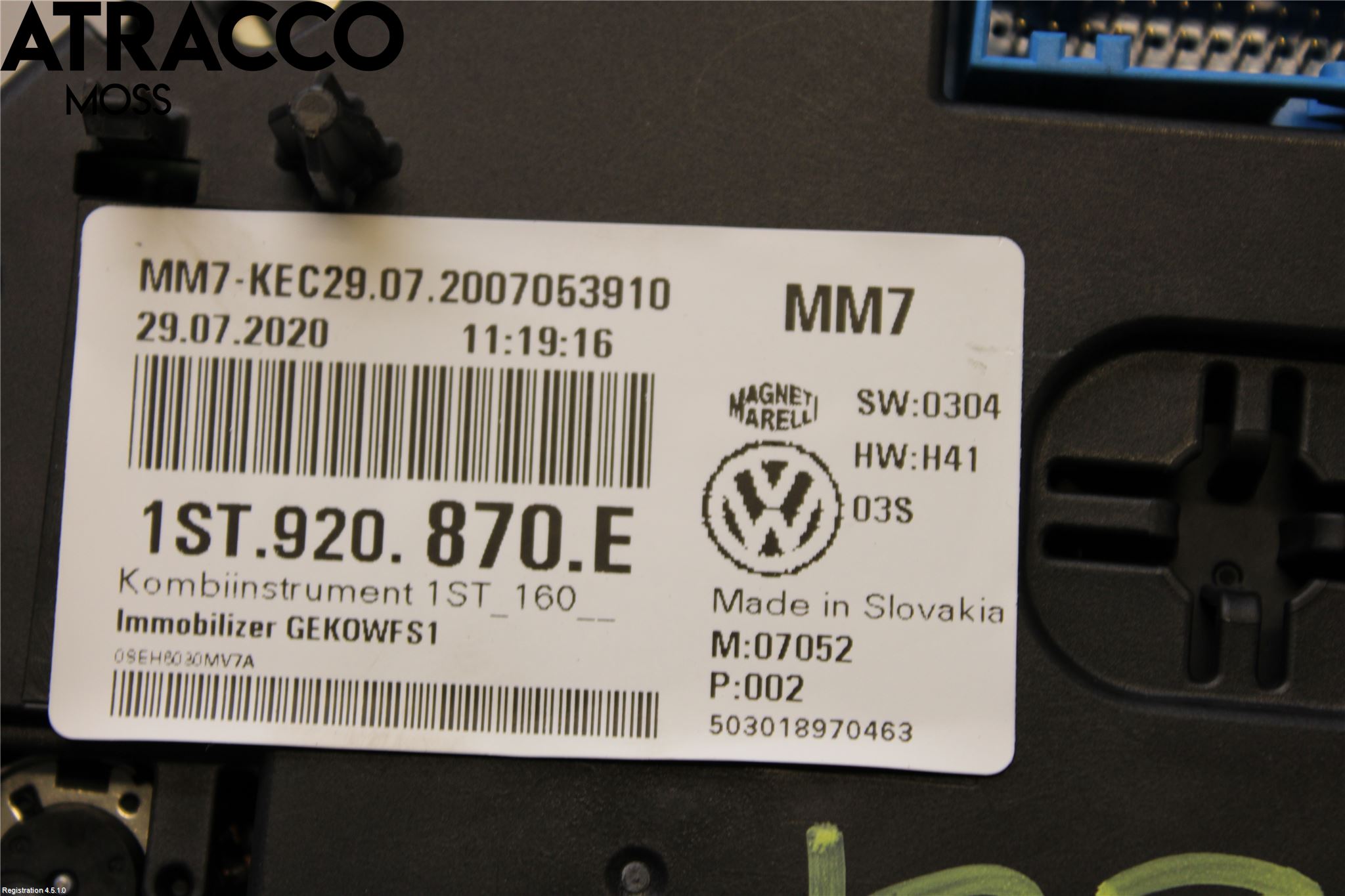 Skoda CITIGO / CITIGO E IV Instr Kombinert