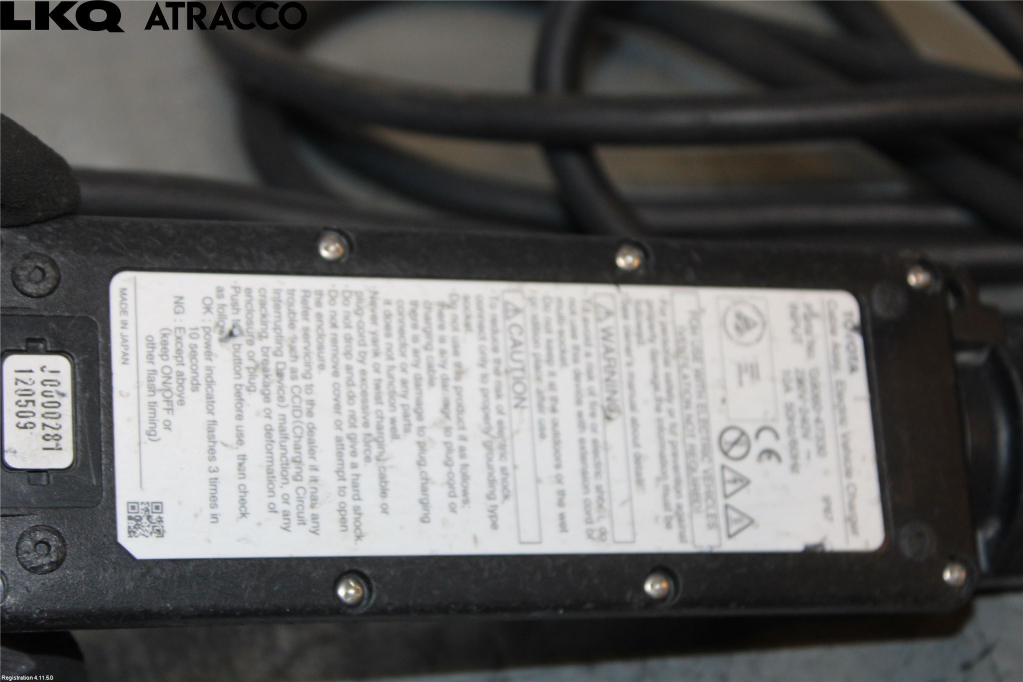 Toyota PRIUS ZVW30 09-20 Laddkabel Elbil