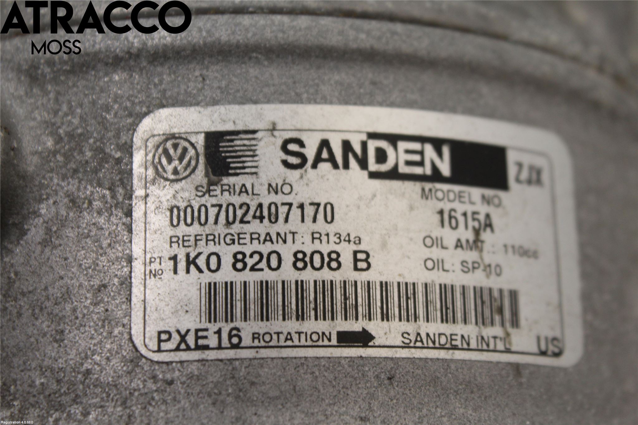 Volkswagen VW GOLF VI 09-13 Varme Ac Kompressor