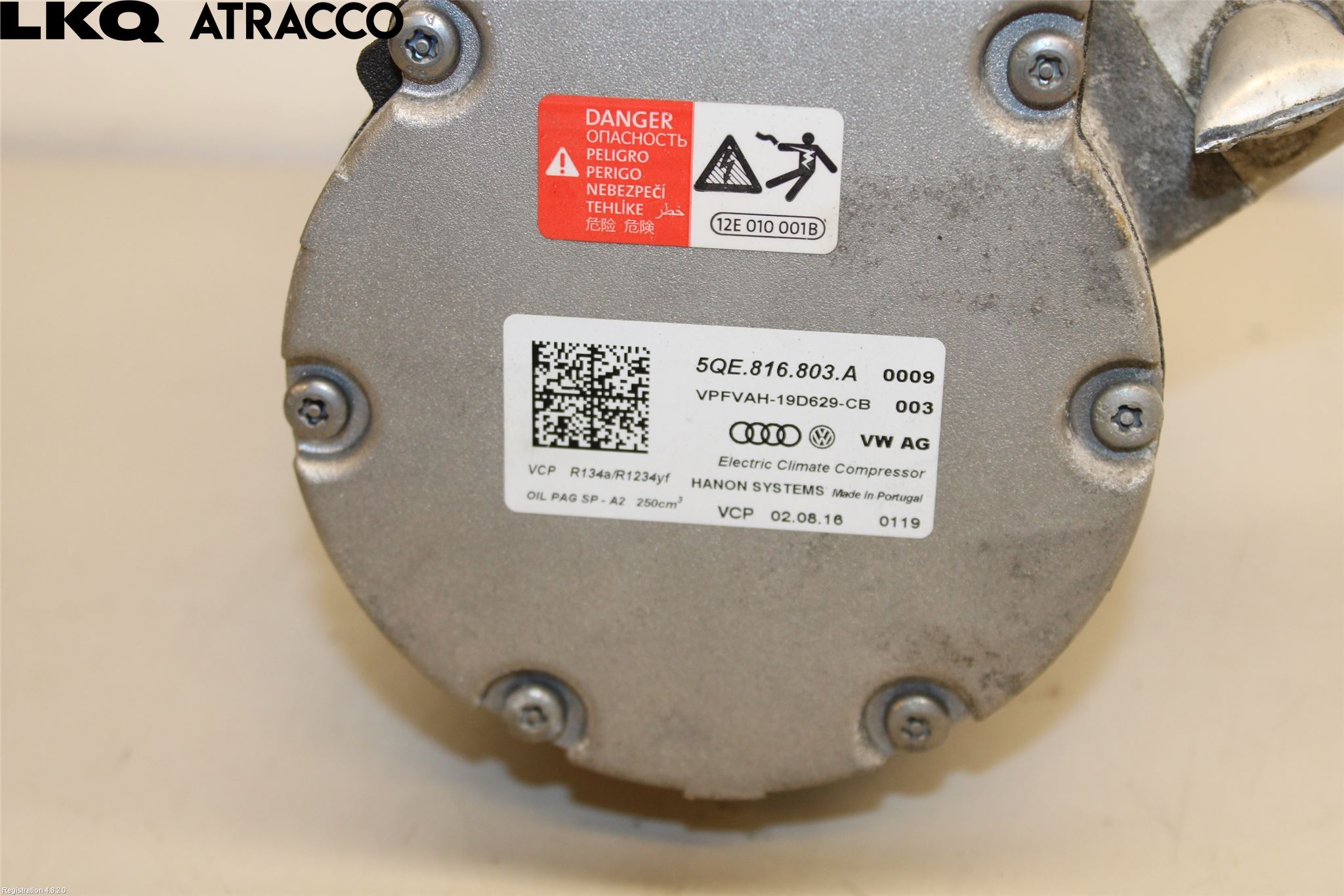 Volkswagen VW GOLF / E-GOLF VII 13-20 Varme Ac Kompressor