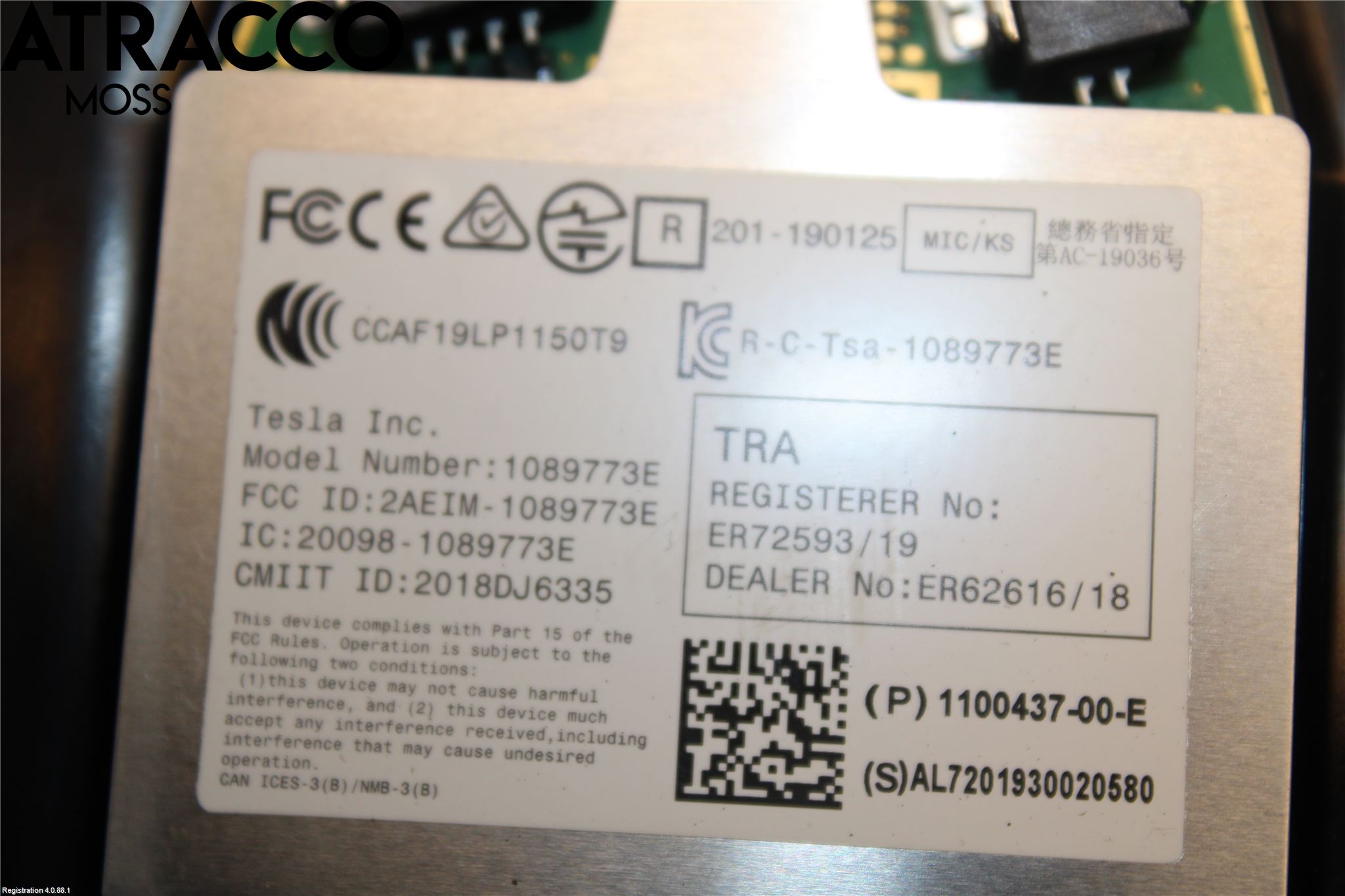 Tesla MODEL 3 17- List Venstre Side
