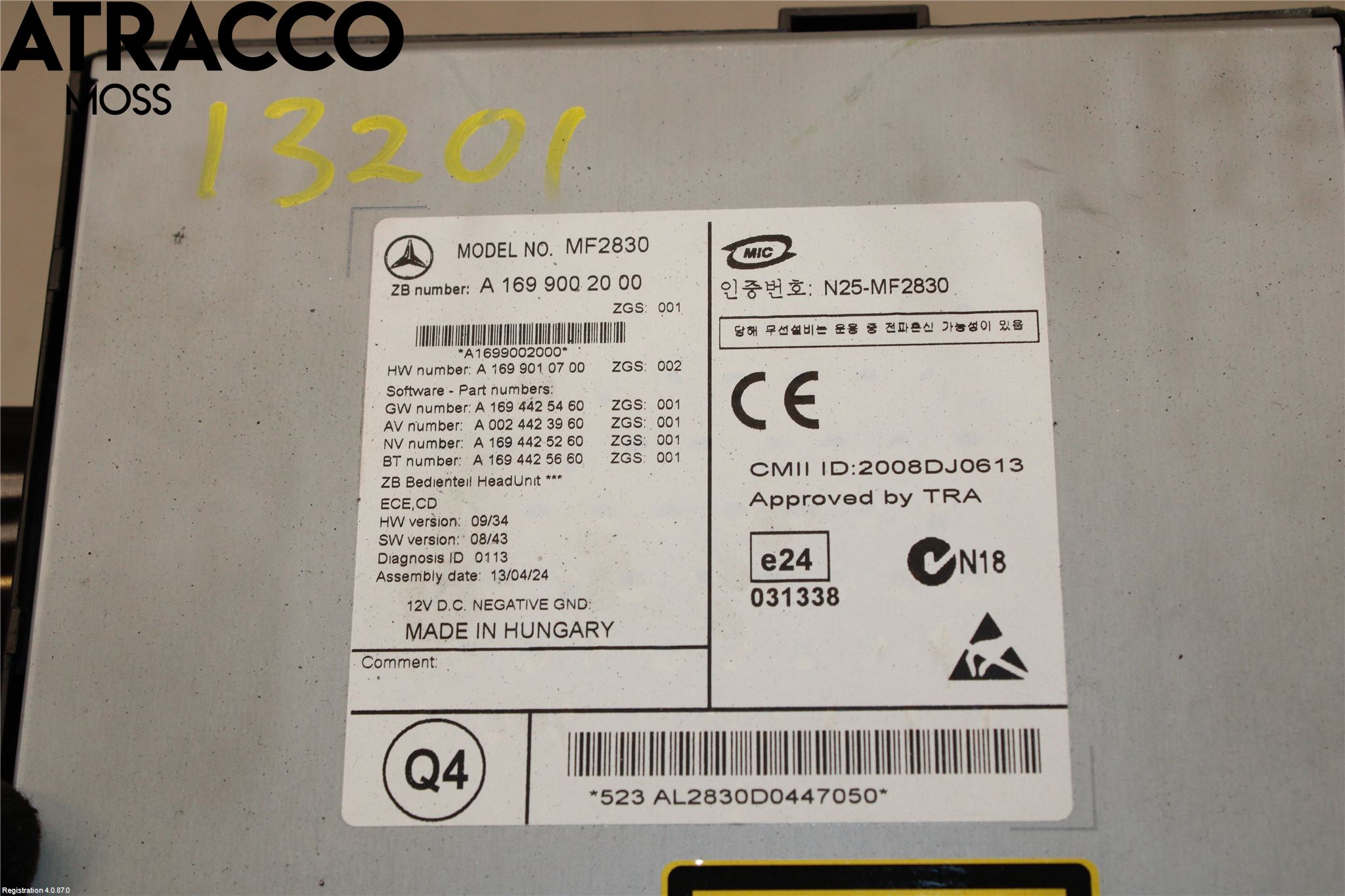 Mercedes-Benz MB SPRINTER (W906) 06-18 Stereo Radio Med Cd