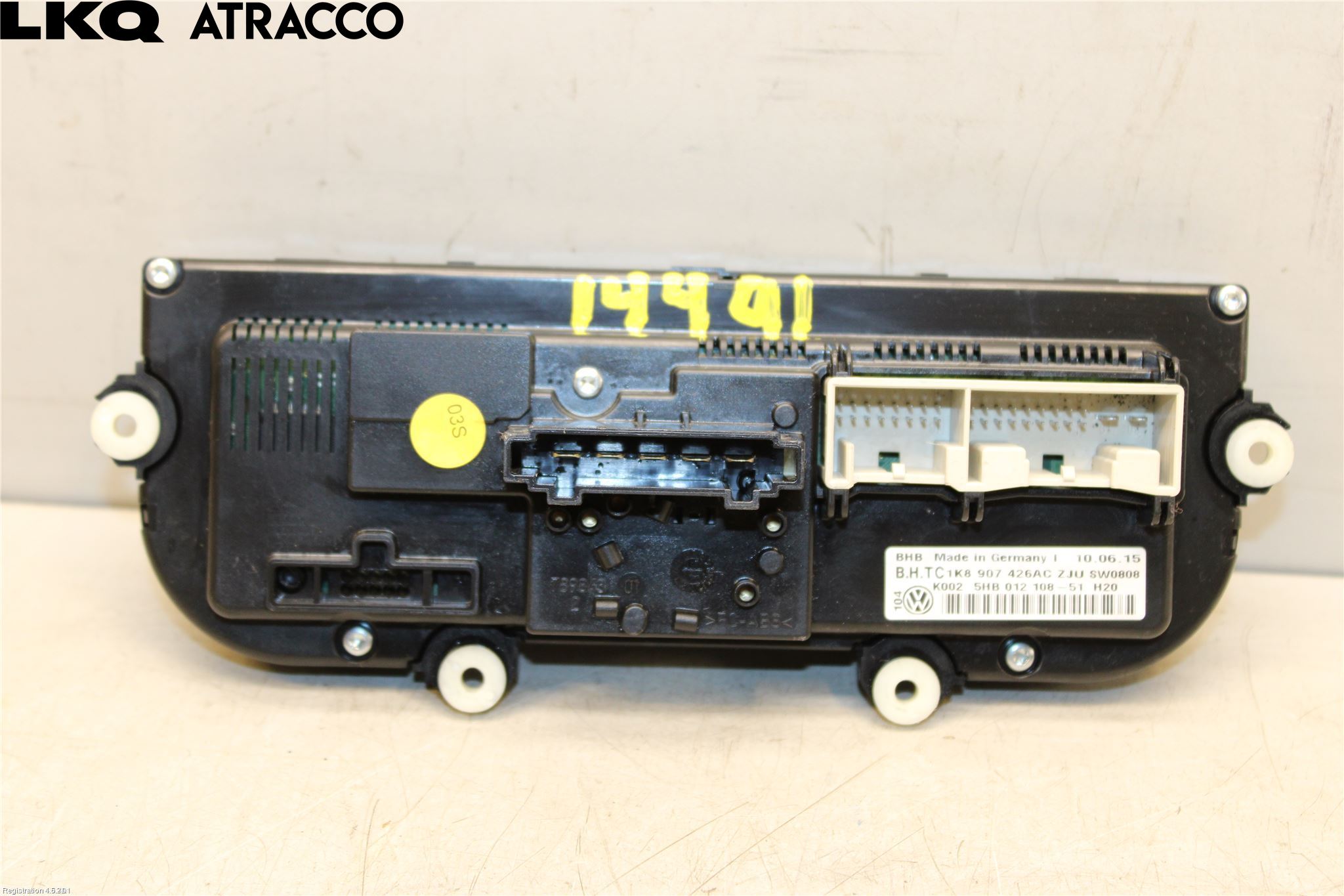 Volkswagen VW CADDY 16-20 Varme Ac Betjening-Display