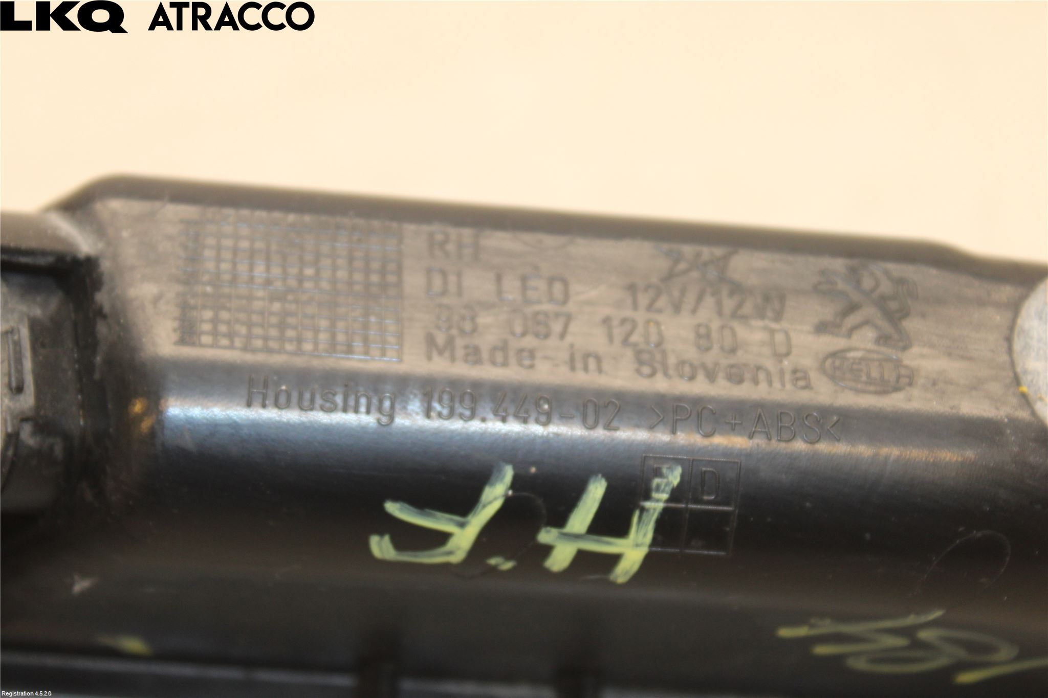 Peugeot 308 14-21 Parklykt Foran Høyre